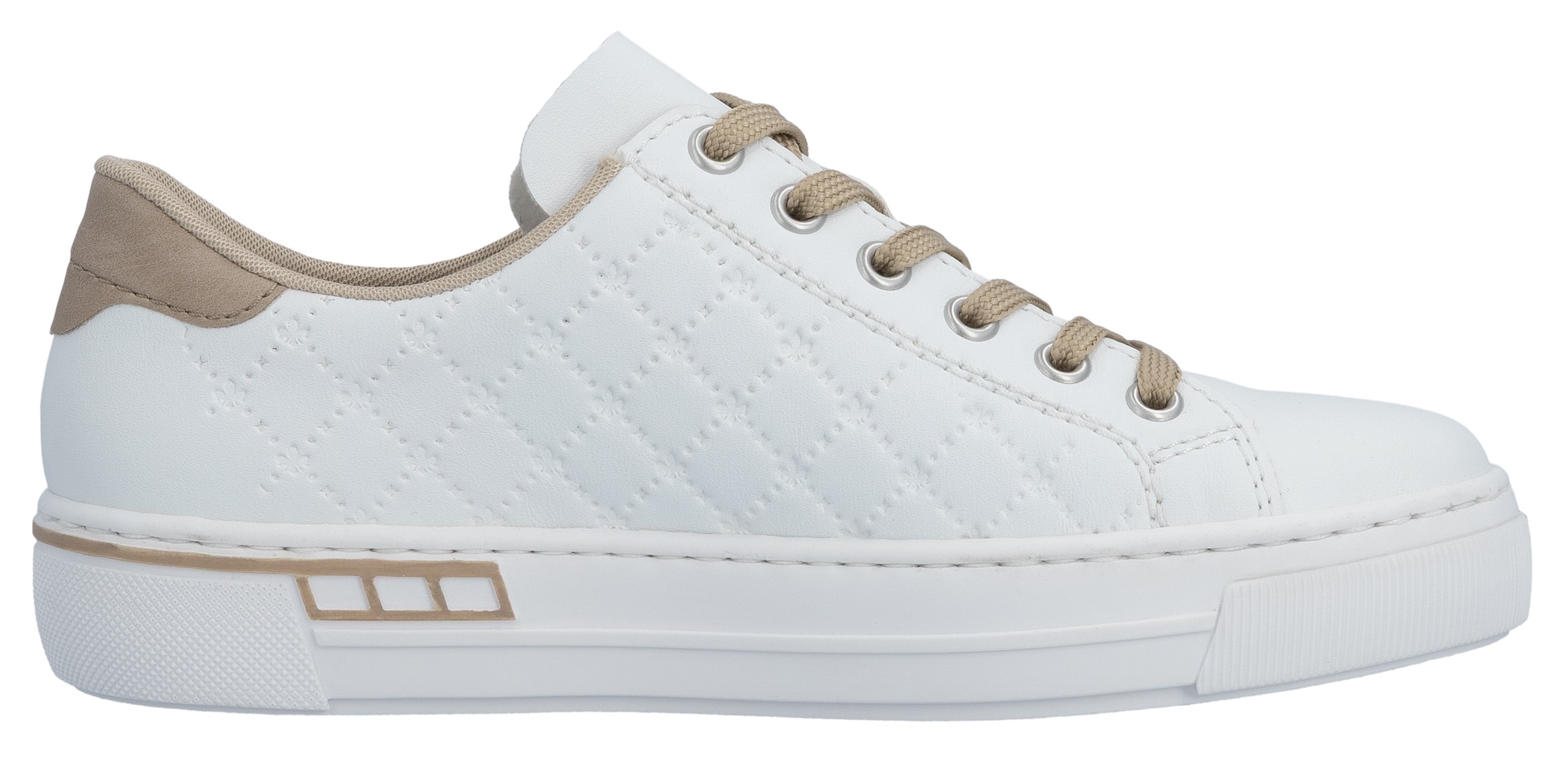 Rieker Plateausneaker  harmonischen Kontrastdetails, Freizeitschuh, Halbschuh, Schnürschuh