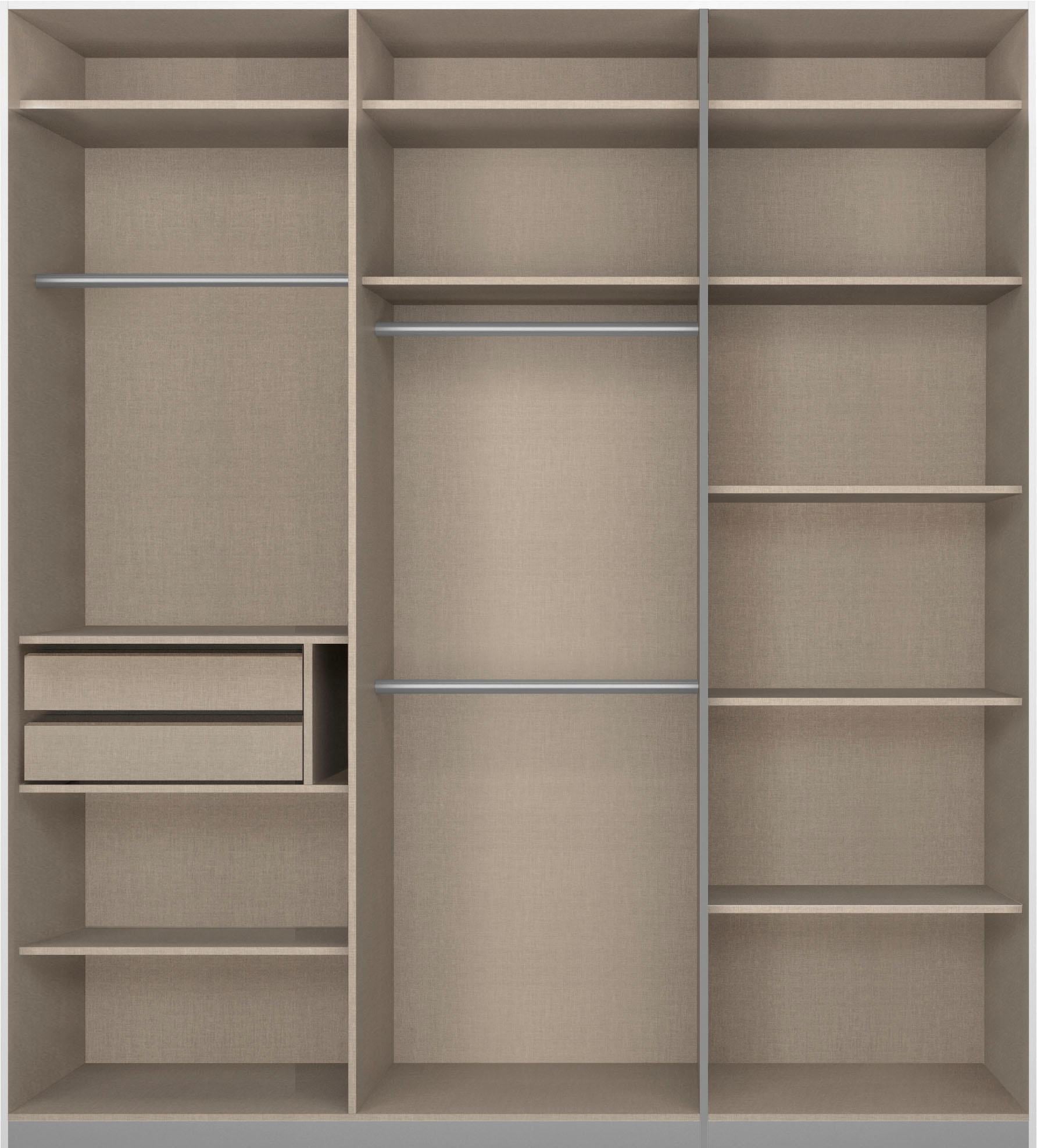 rauch Schwebetürenschrank »Kleiderschrank Schrank Garderobe Wäscheschrank BESTSELLER KEPAN«, inkl. Schubladen-Einsatz und extra Einlegeböden MADE IN GERMANY