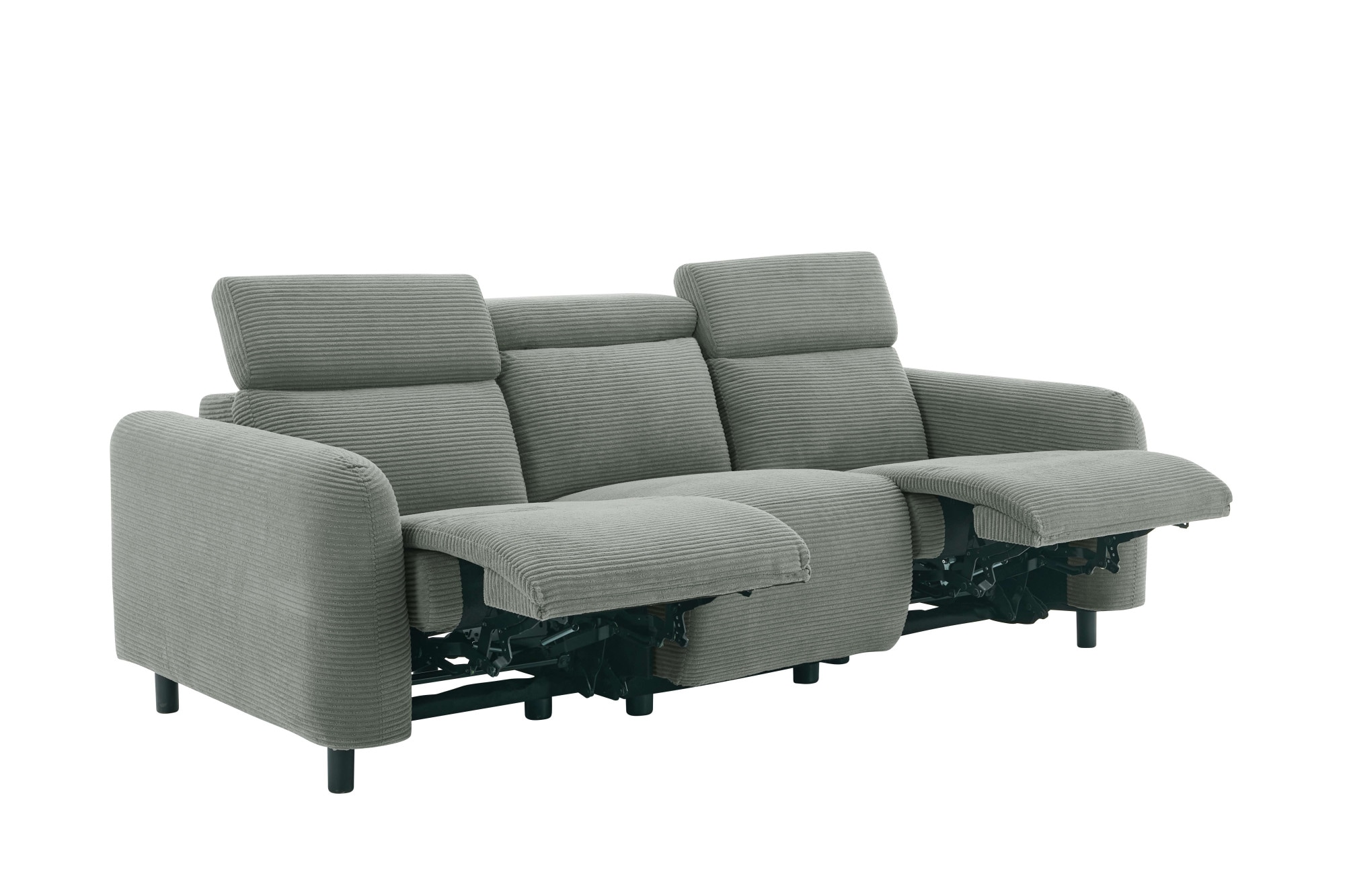 Home affaire 3-Sitzer »SKAANE in Cord, Sofa mit manueller u. elektrischer Relaxfunktion«, Relax-Funktion in 2 Sitzen, Kopfteilverstellung, Federkernpolsterung