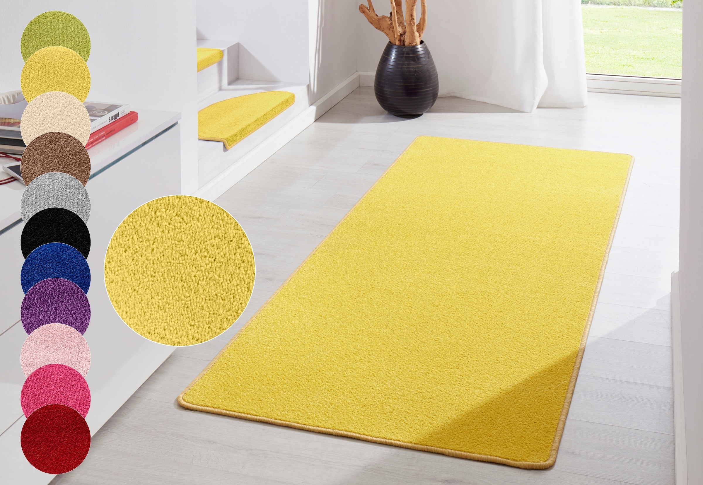 HANSE Home Teppich "Fancy" rechteckig 7 mm Höhe Kurzflor, Läufer, uni, geke günstig online kaufen