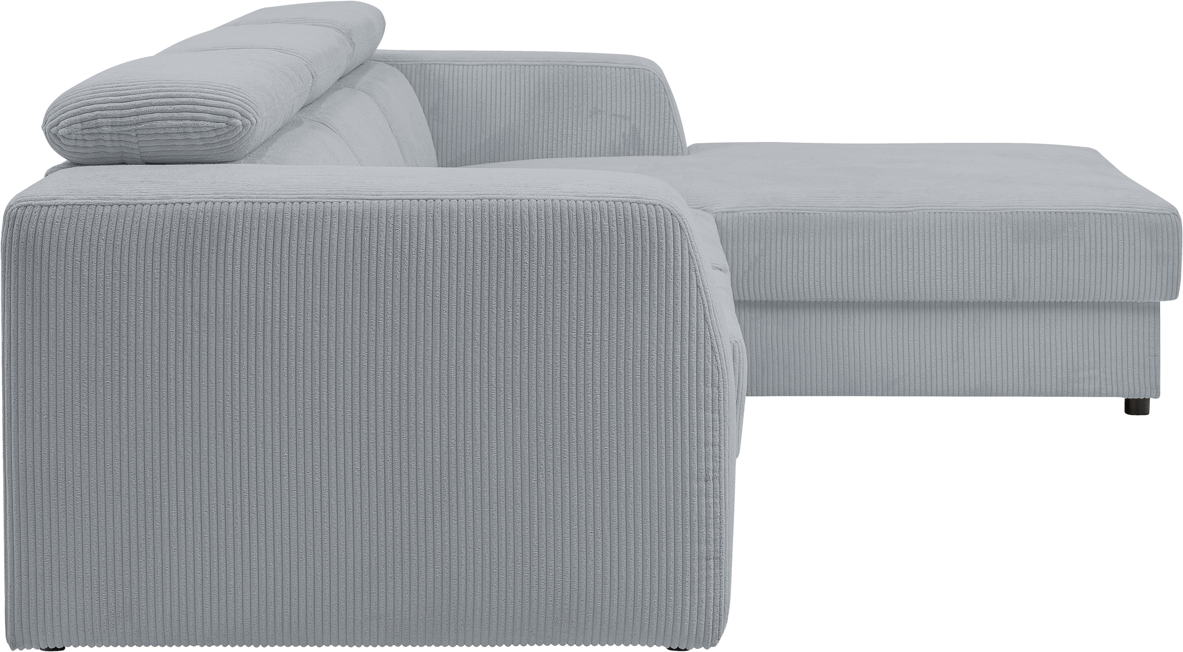 WERK2 Ecksofa »Cherry, modernes Sofa mit Komfortfunktionen, Breite 270cm, L-Form,«, bequem, mit verstellbaren Kopfteilen, Schlaffunktion und Bettkasten
