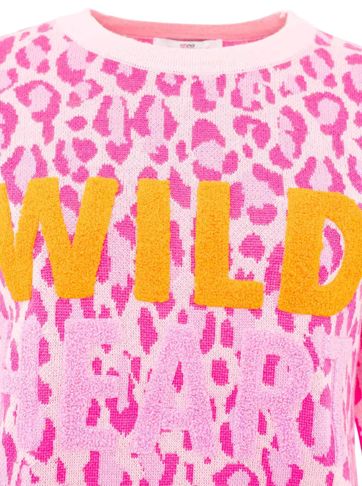Zwillingsherz Strickpullover »"Wild Heart"« mit Neon Aufschrift