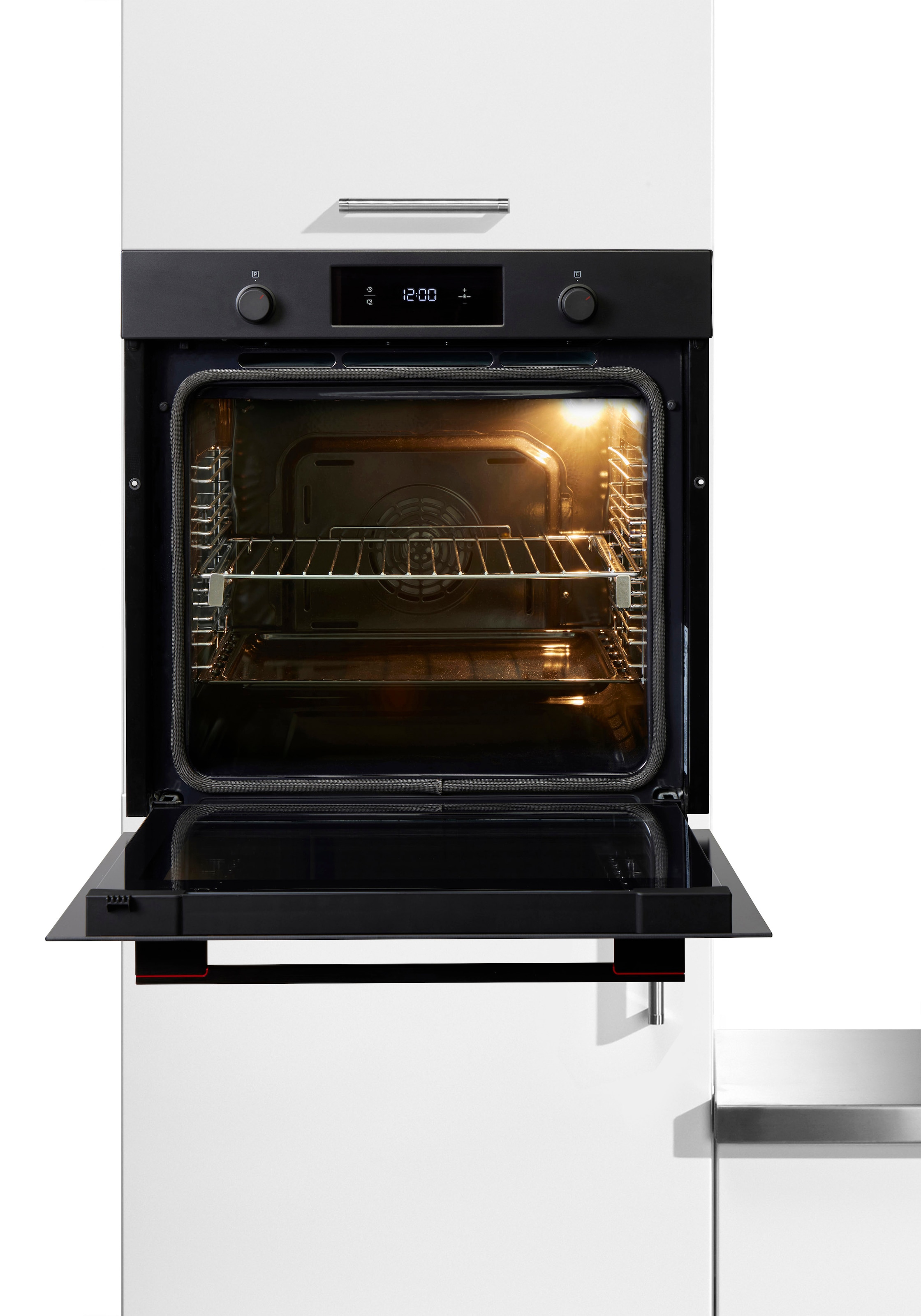 Sharp Einbaubackofen  »K-71P28BNH-EU«, mit Vollauszug, Pyrolyse-Selbstreinigung, Pyrolytische Reinigung