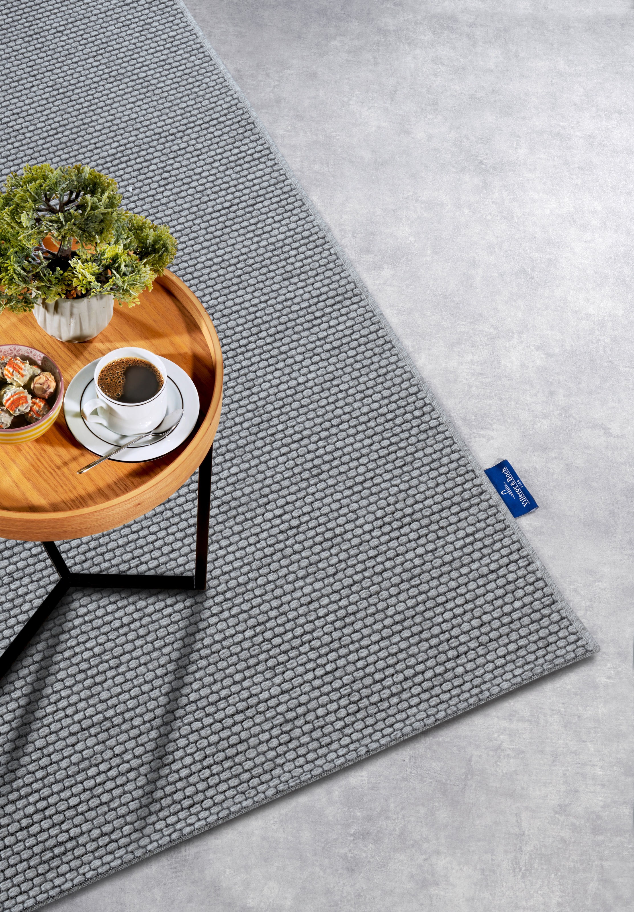 Villeroy & Boch Wollteppich »Charles«, rechteckig, 5 mm Höhe, Schurwolle, Wolle, Natur, Wohnzimmer, Schlafzimmer, Boho, Skandi