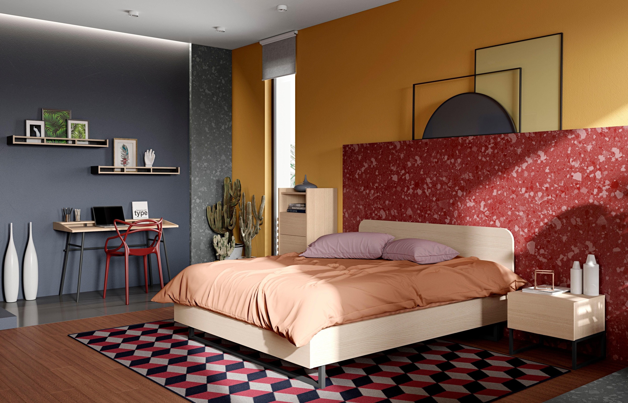 TemaHome Schreibtisch »Ply«, mit schönen Metallbeinen und ausreichenden Arbeitsplatz