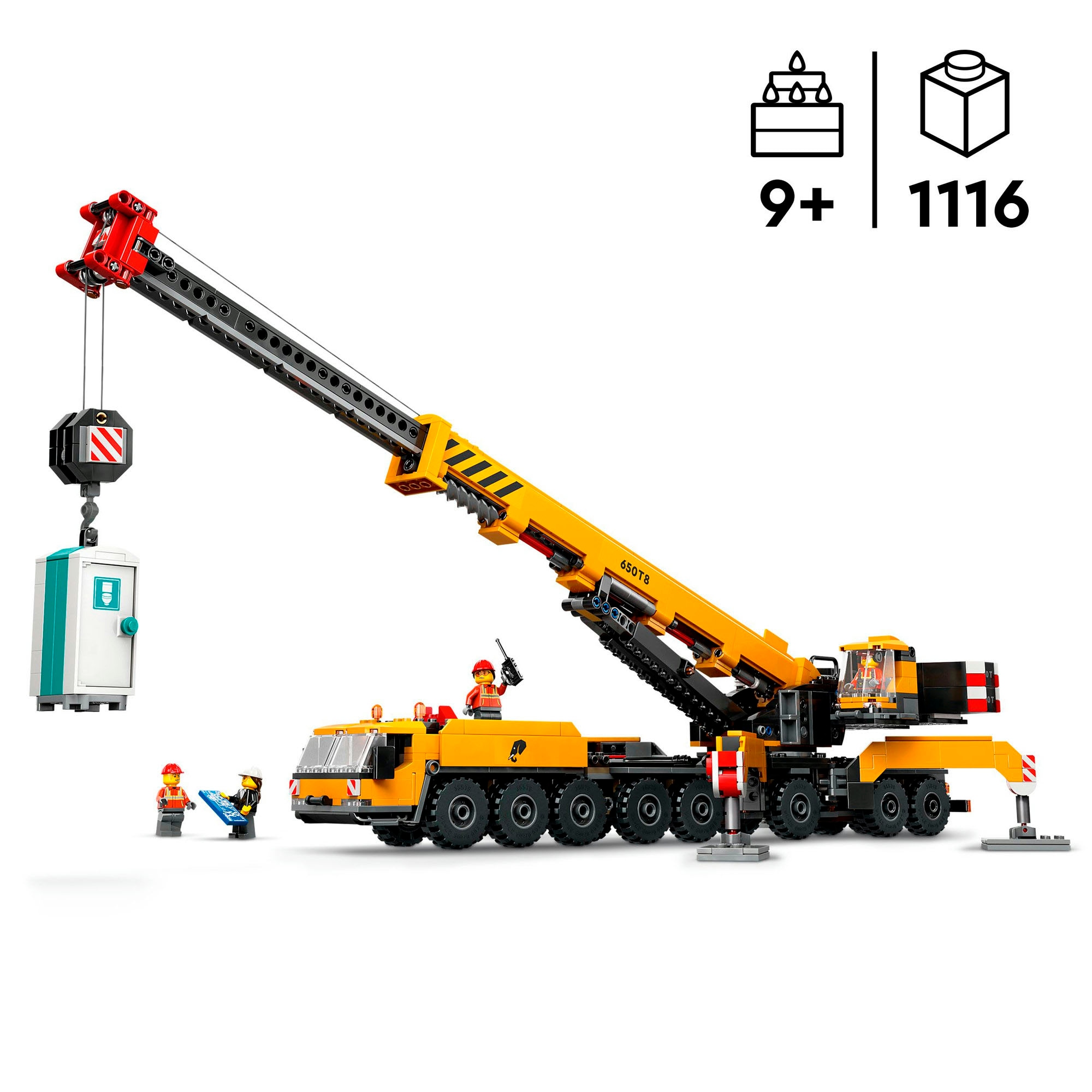 LEGO® Konstruktionsspielsteine »Mobiler Baukran (60409), LEGO City«, (1116 St.), Made in Europe