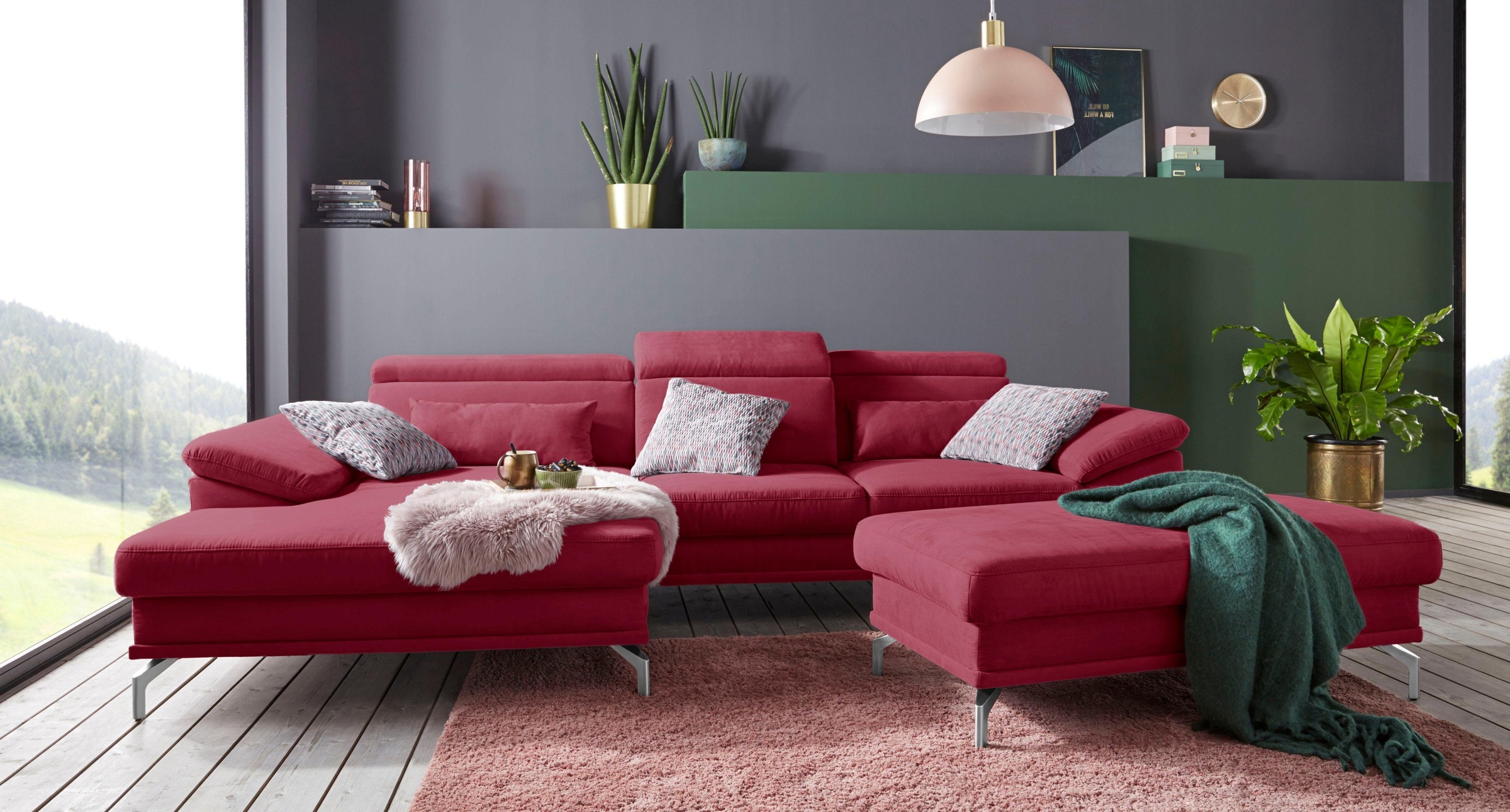 sit&more Ecksofa »Scorpio L-Form«, inklusive Sitztiefenverstellung, wahlweise mit Kopfverstellung