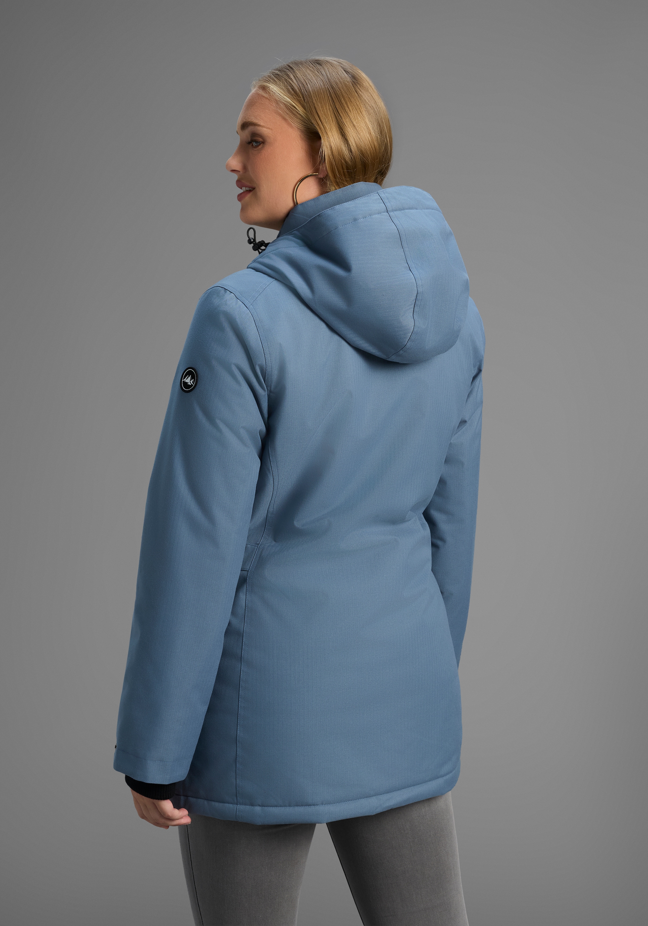 Polarino Funktionsparka mit Kapuze Große Größen, wasserabweisend, winddicht und atmungsaktiv