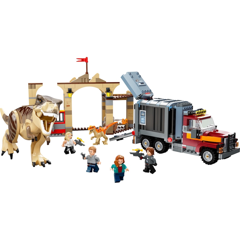 LEGO® Konstruktionsspielsteine »T. Rex & Atrociraptor: Dinosaurier-Ausbruch (76948)«, (466 St.)