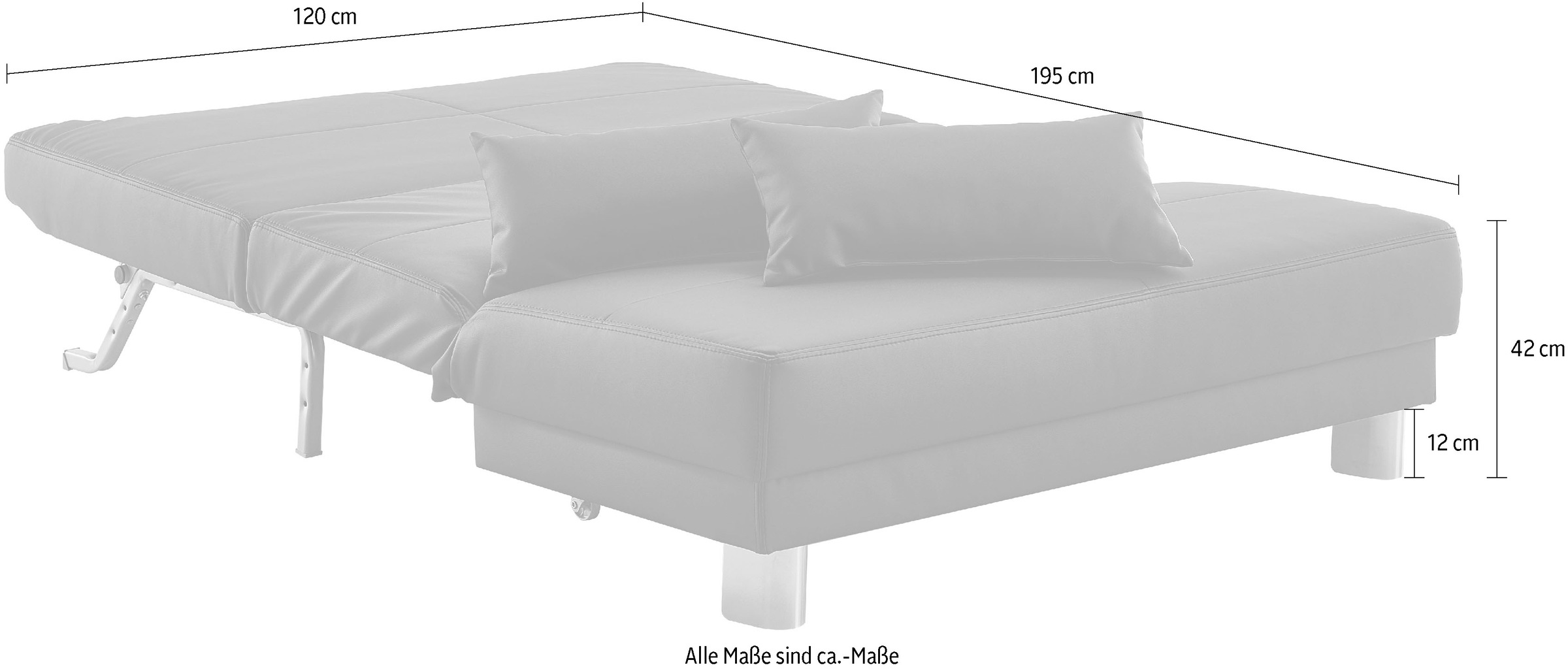 INOSIGN Schlafsofa »Gina«, mit einem Handgriff vom Sofa zum Bett
