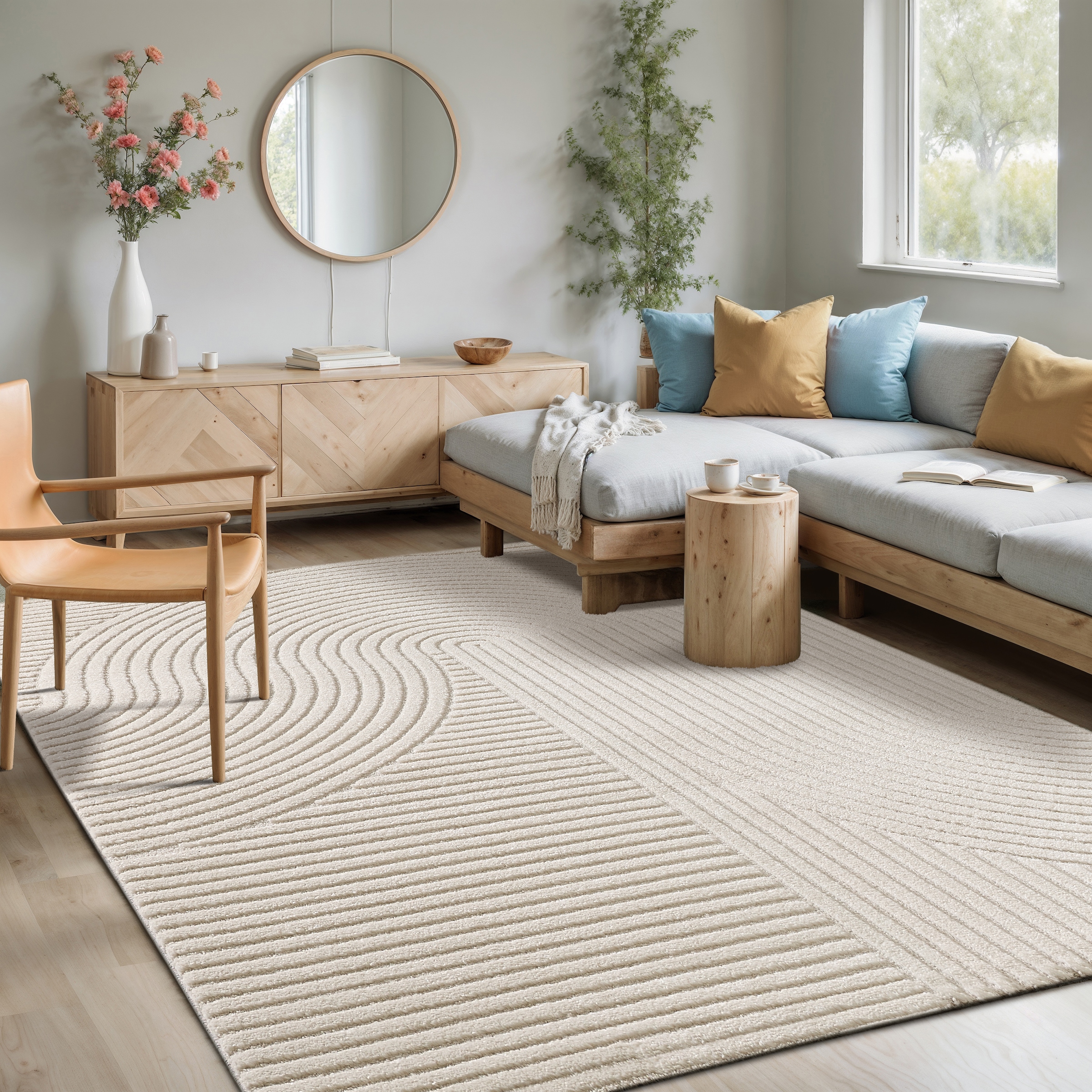 merinos Teppich »Elio« rechteckig 16 mm Höhe moderner Kurzflor Teppich mit günstig online kaufen