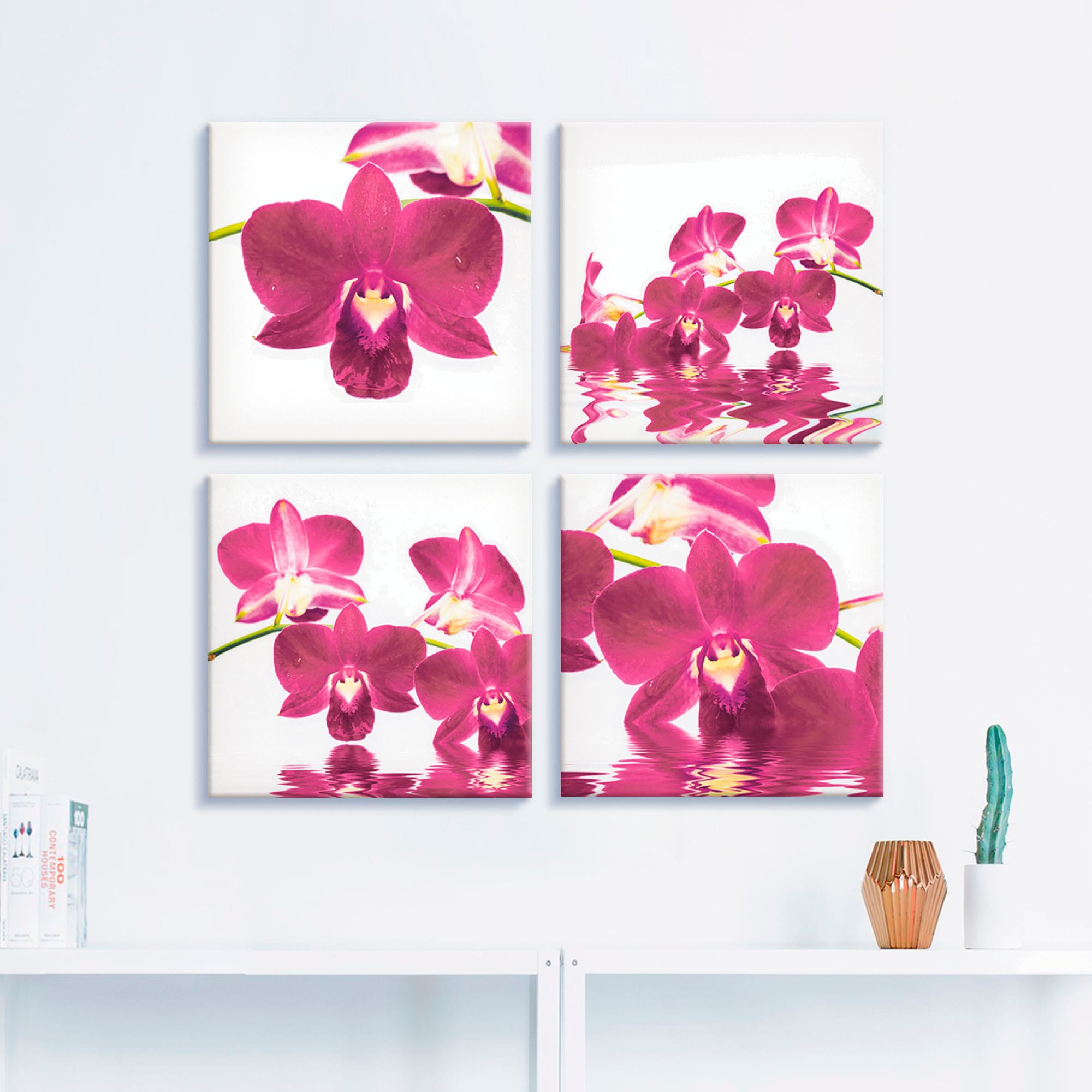 Artland Leinwandbild »Phalaenopsis Orchidee«, Blumen, (4 St.), 4er Set, verschiedene Größen