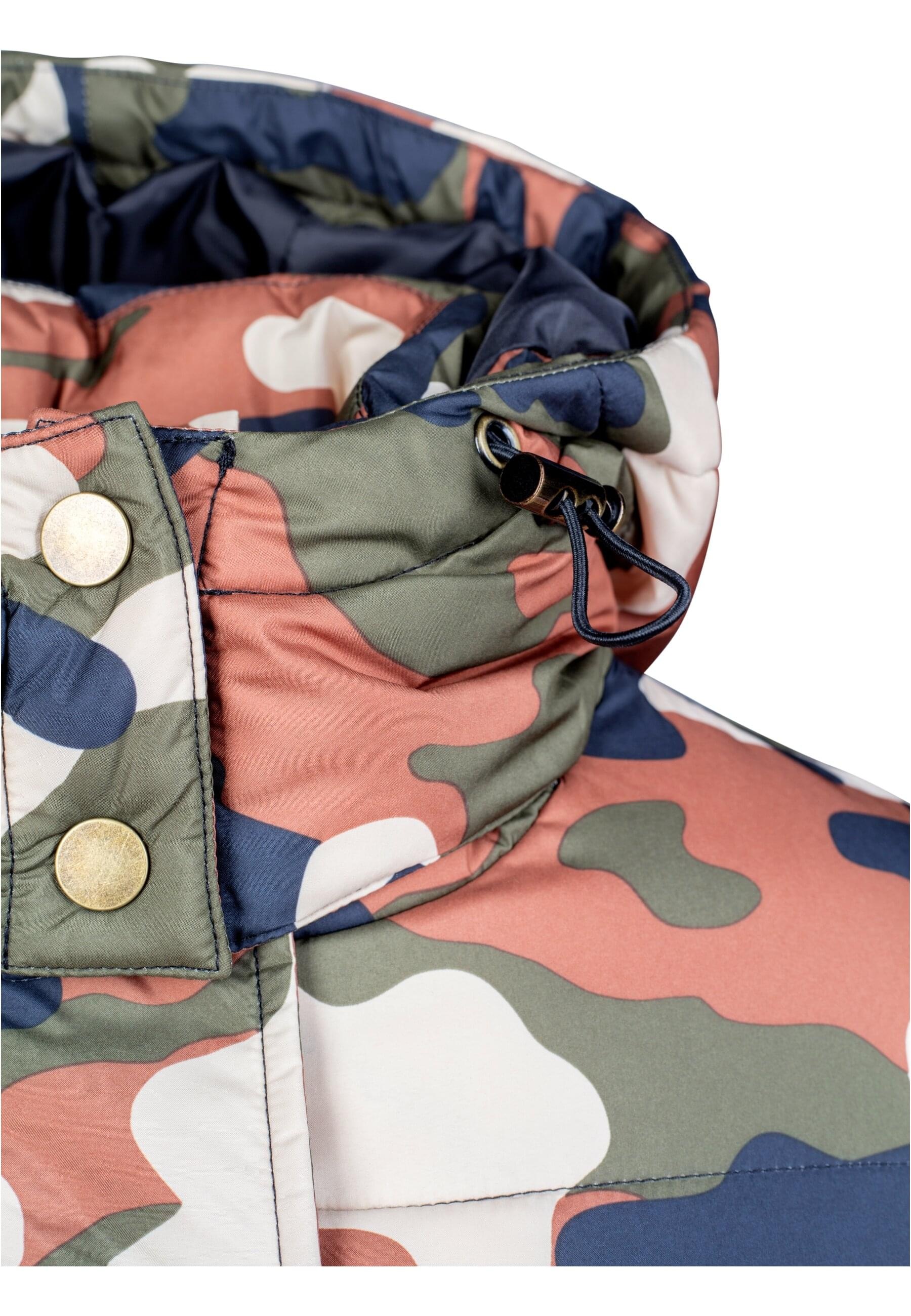 URBAN CLASSICS Winterjacke »Urban Classics Damen Ladies Boyfriend Camo Puffer Jacket« 1 Stk. tlg. mit Kapuze