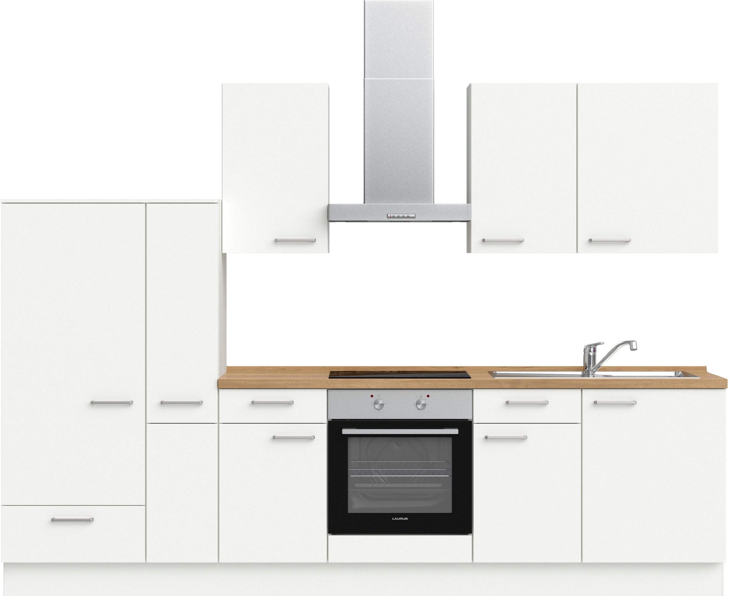 nobilia® Küchenzeile »"Touch I"«, vormontiert, Ausrichtung wählbar, Breite 300 cm, wahlw. mit E-Geräten