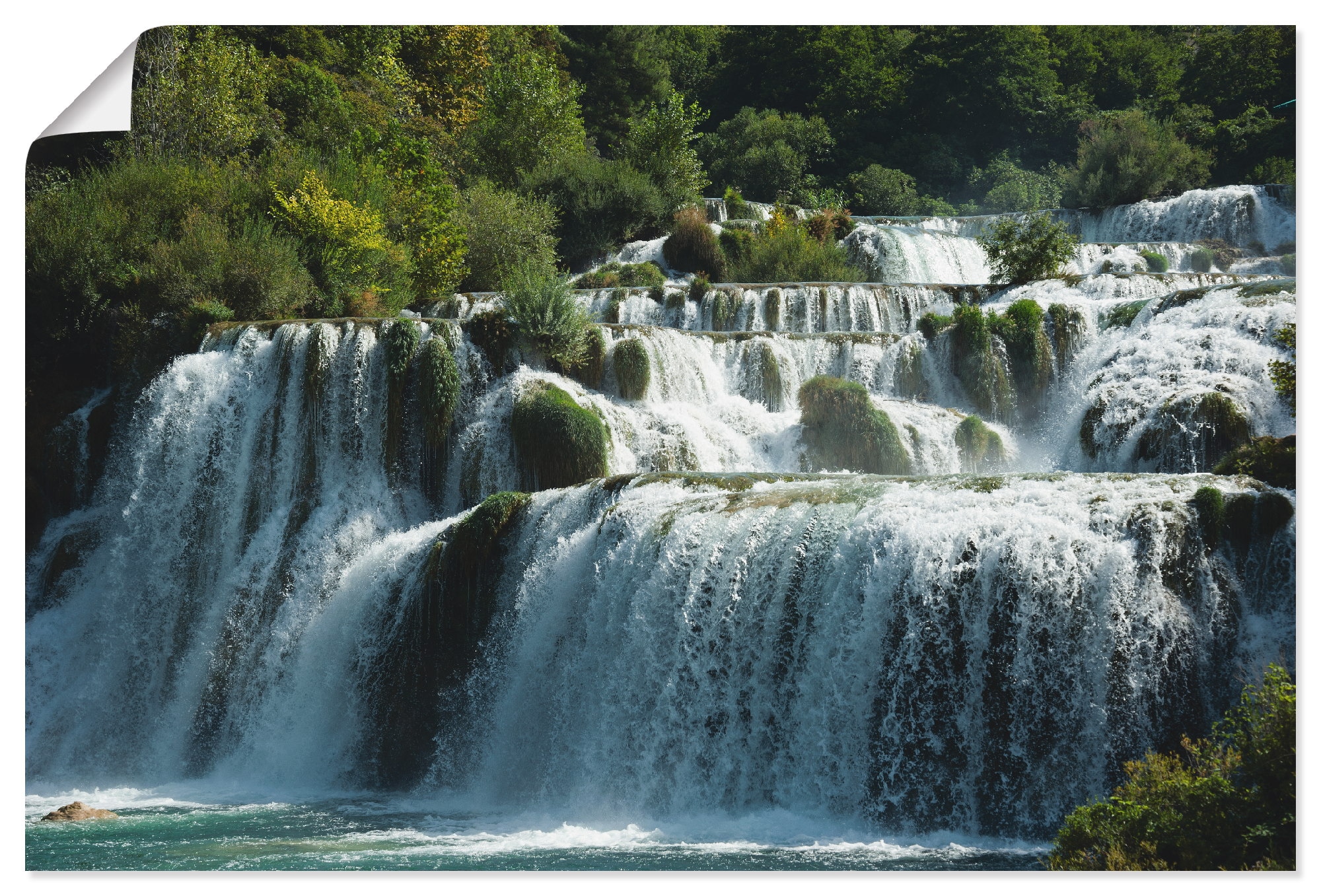 Artland Wandbild »Krka Wasserfälle«, Gewässer, (1 St.), als Leinwandbild, P günstig online kaufen