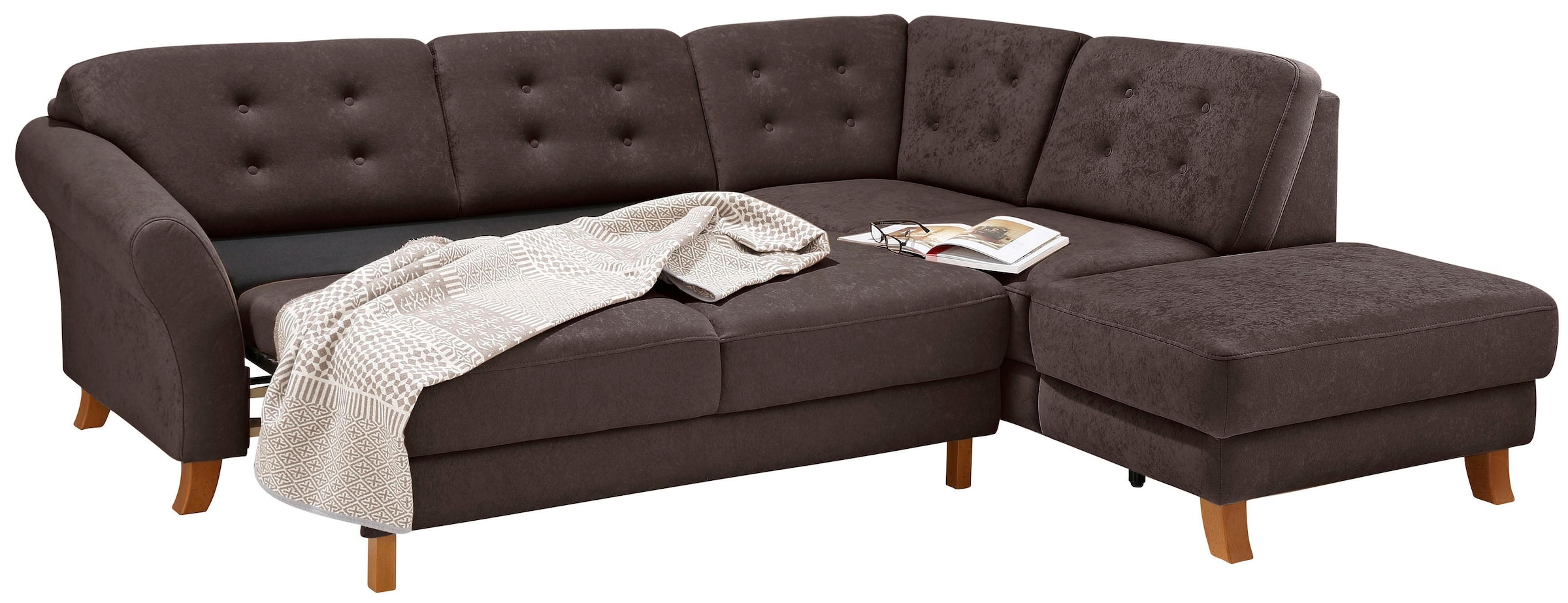 Home affaire Ecksofa »Trondheim L-Form«, mit Federkern
