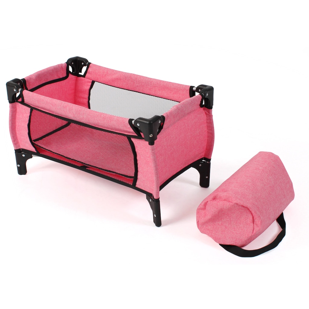 CHIC2000 Puppenbett »Deluxe, Melange Pink«, mit Tragetasche