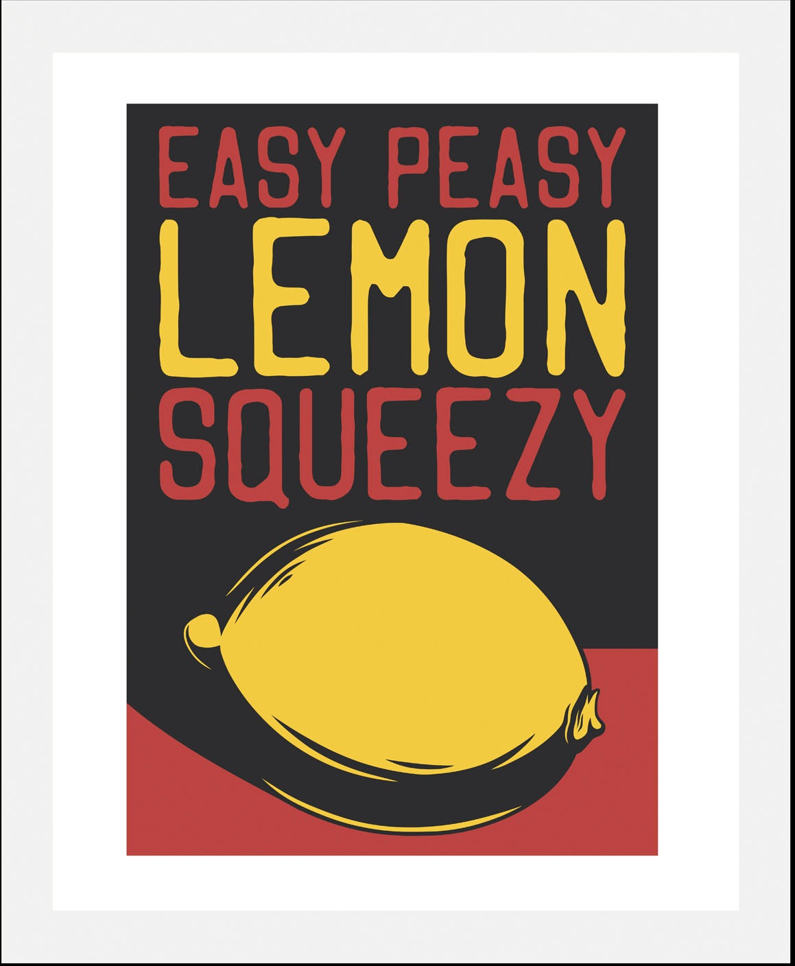 queence Bild »Easy Peasy«, Obst-Obst Bilder-Essen-Lebensmittel-Kunst-Schrif günstig online kaufen