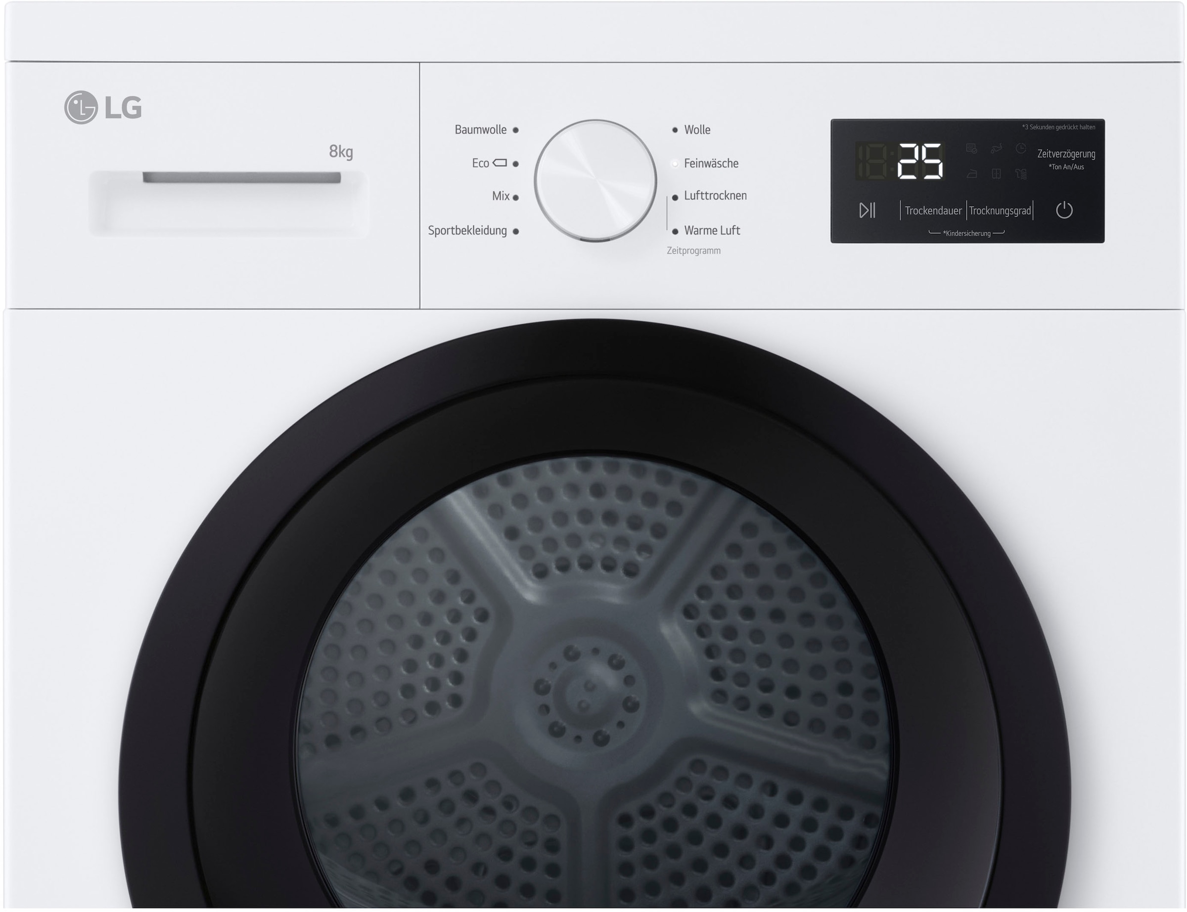 LG Wärmepumpentrockner »RT80B2«, Sicherheitsglastür