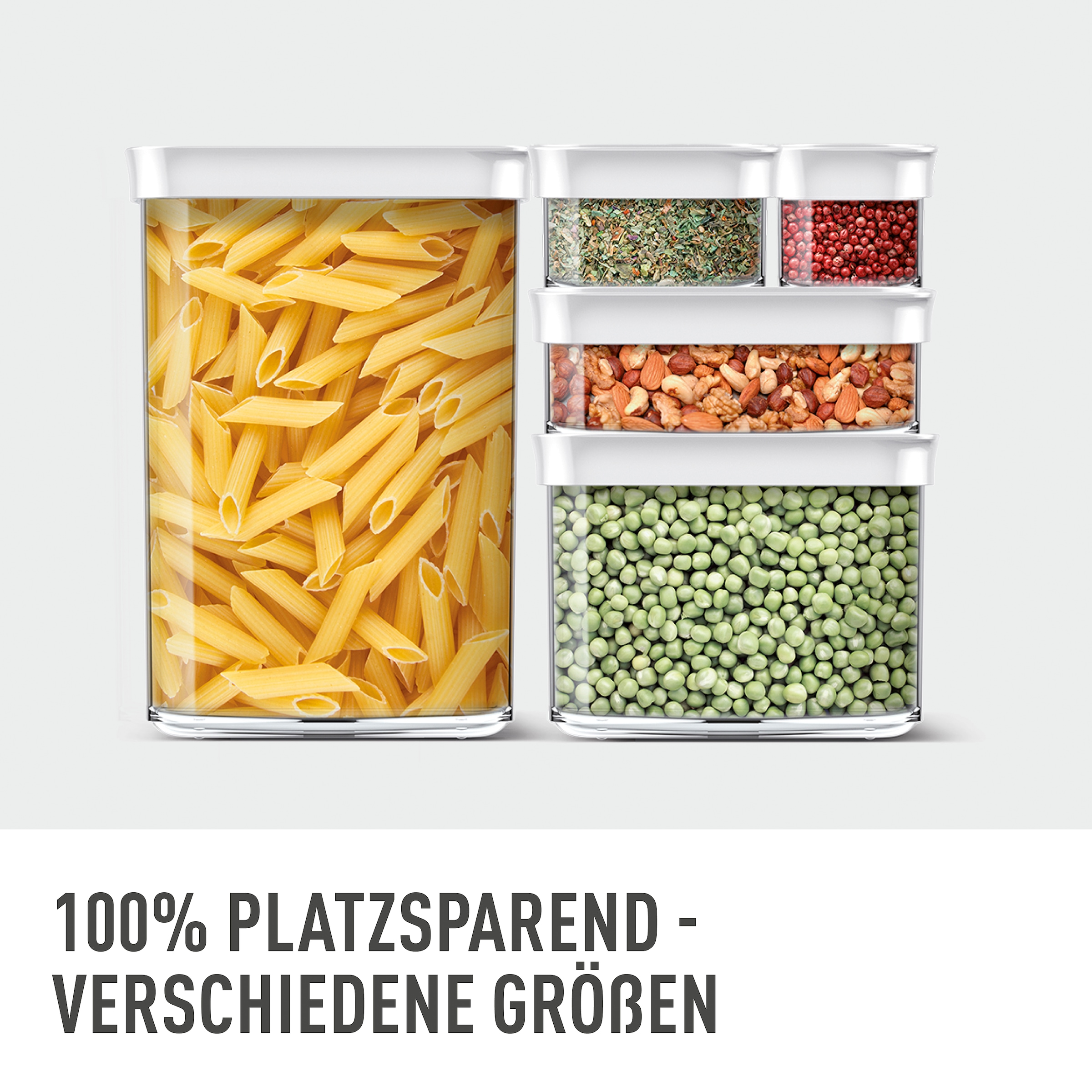 Emsa Vorratsdose »Optima«, (2 tlg.), 1,6 Liter, rechteckig, frische Dichtung, rutschfeste Stapelränder