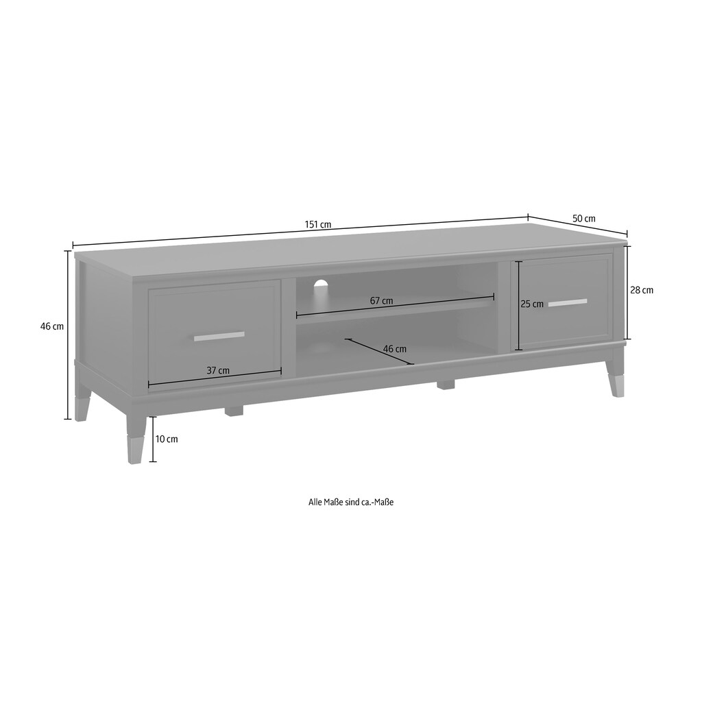 CosmoLiving by Cosmopolitan Lowboard »Westerleigh«, Höhe 47 cm, Breite 152 cm