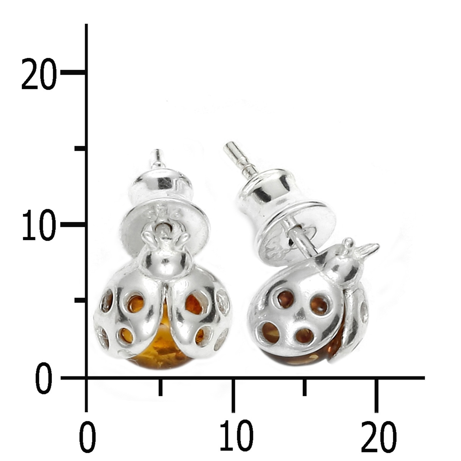 OSTSEE-SCHMUCK Paar Ohrstecker »Ostsee-Schmuck Ohrstecker Marienkäfer Ohrstecker Marienkäfer«