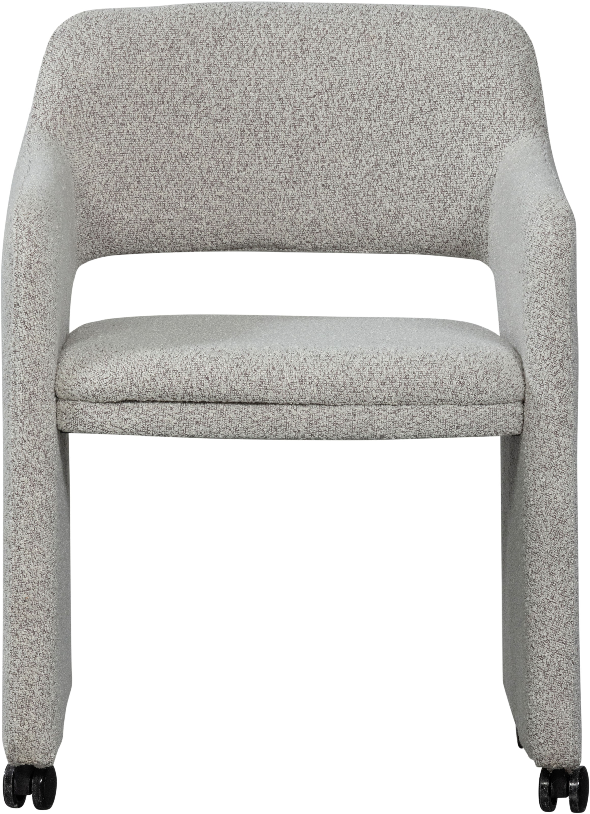WOOOD Esszimmerstuhl »Lyric mit Ceyo-Bouclé-Bezug und Rollen B 59 x T 58 x H 79 cm« () Tragkraft 120 kg, Hohe Verschleißfestigkeit, montiert geliefert