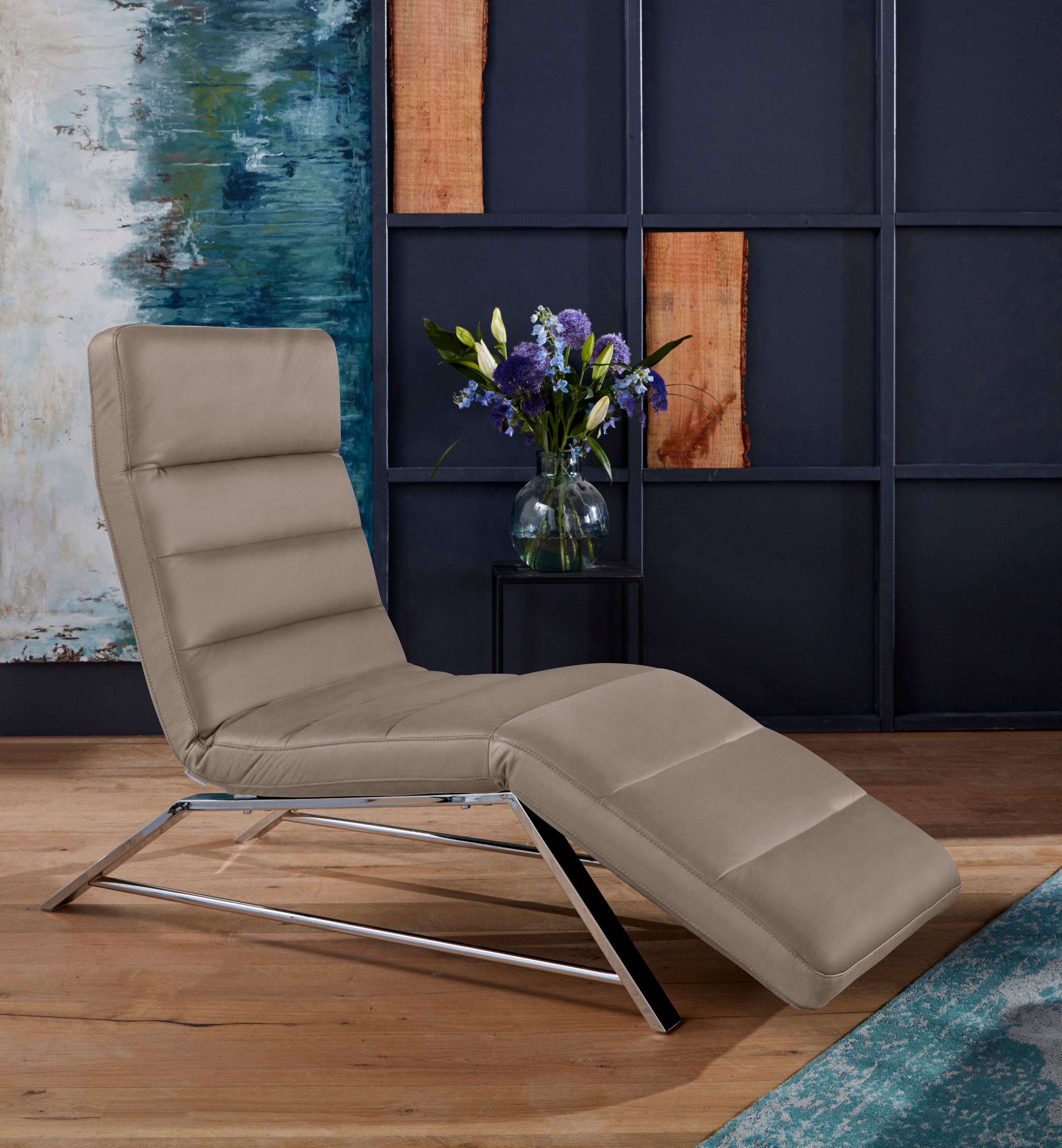 W.SCHILLIG Relaxliege »daily dreams«, Funktionsliege wahlweise mit Motor, Gestell Chrom, Breite 65 cm