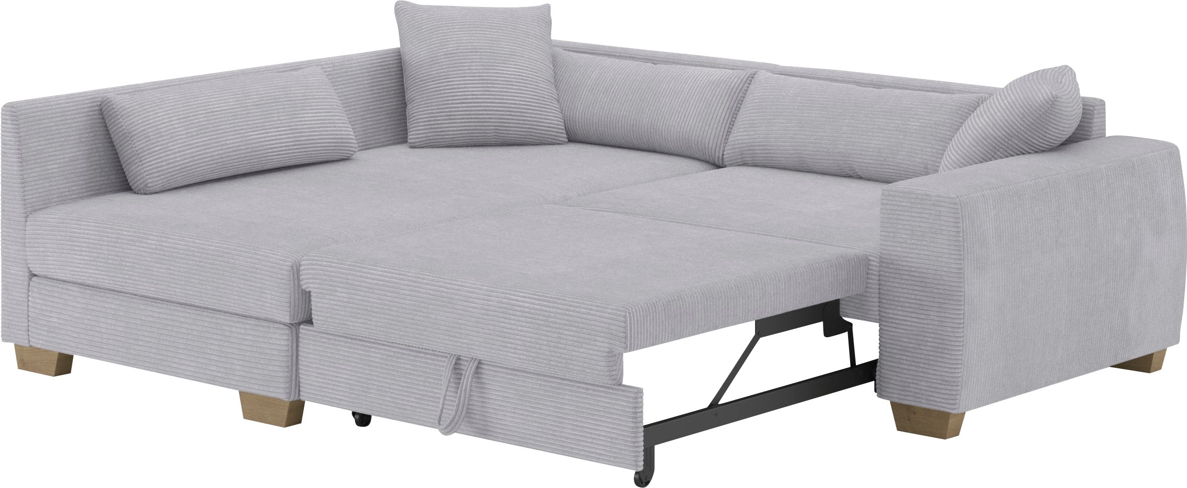 Mr. Couch Ecksofa »Helena L-Form«, Mit Federkern, wahlweise mit Bettfunktion und Taschenfederkern