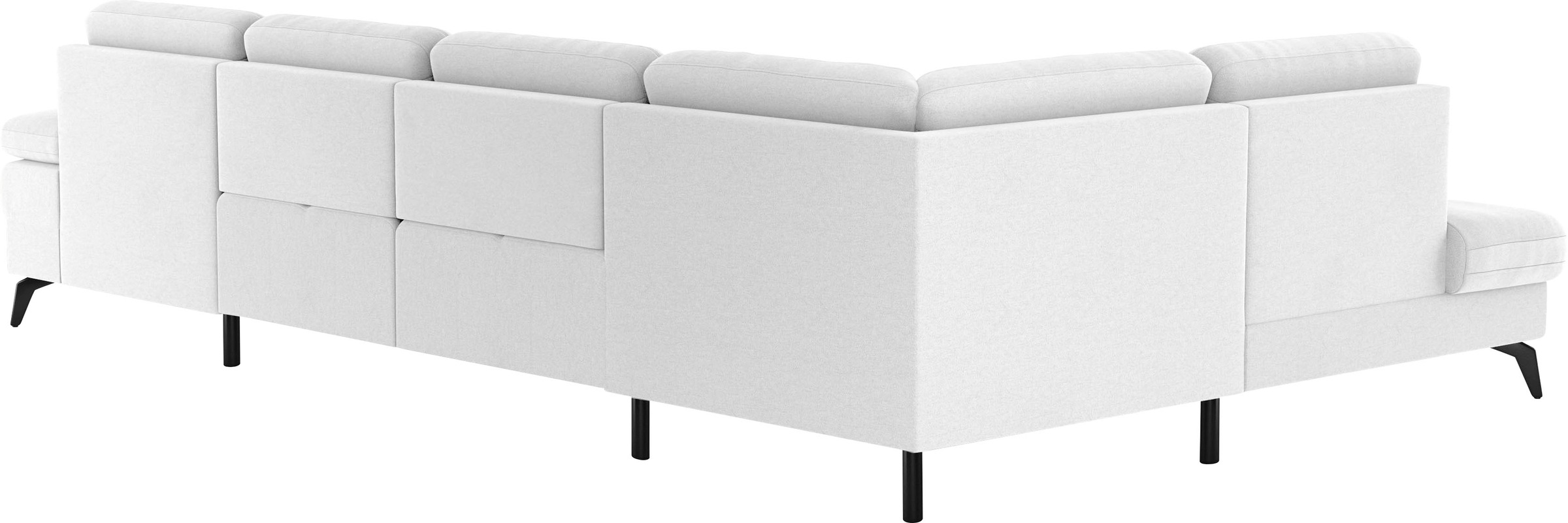 sit&more Wohnlandschaft »Morris U-Form, inkl. Sitztiefenverstellung«, wahlweise mit Armteilverstellung, Bettfunktion & Bettkasten