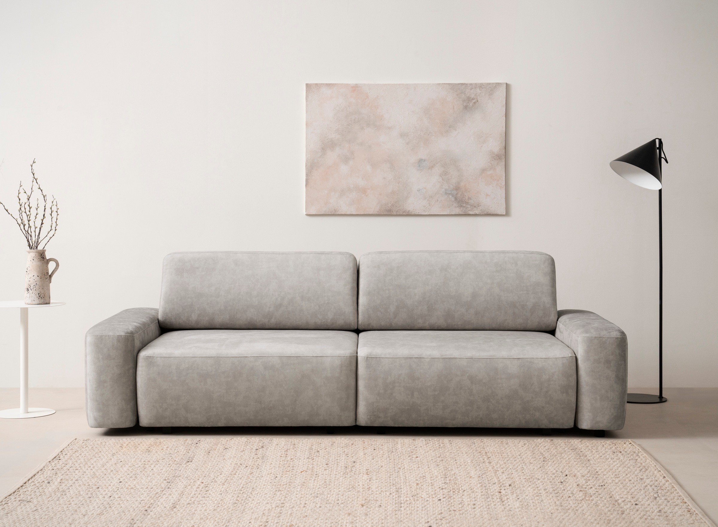 INOSIGN 3-Sitzer »TORGE (257cm), Sofa,Schlafsofa in Cord, Samtvelours, Stru günstig online kaufen
