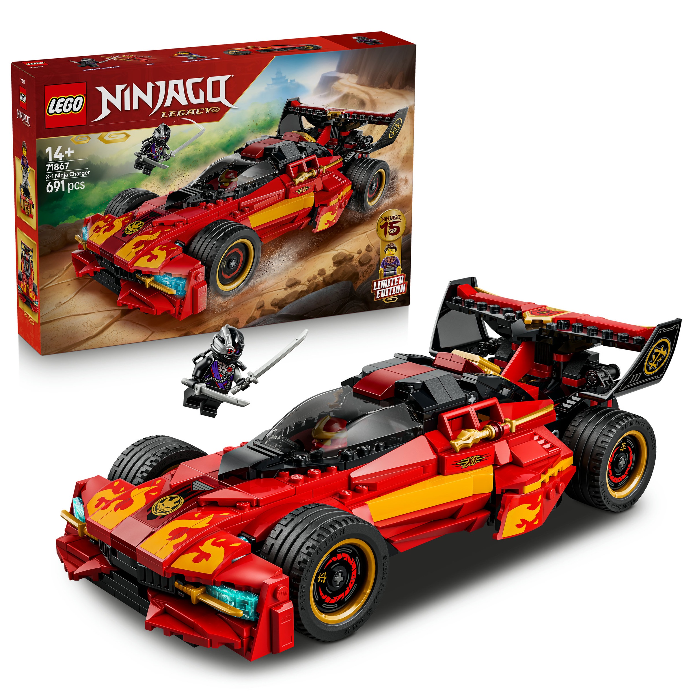 LEGO® Konstruktionsspielsteine »15-jähriges Jubiläum: X-1 Ninja Supercar (71867), LEGO Ninjago« Made in Europe