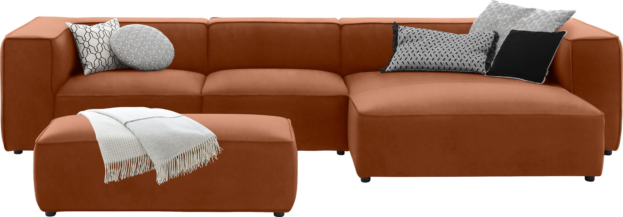 W.SCHILLIG Hocker »around-the-block«, mit eleganter Biese