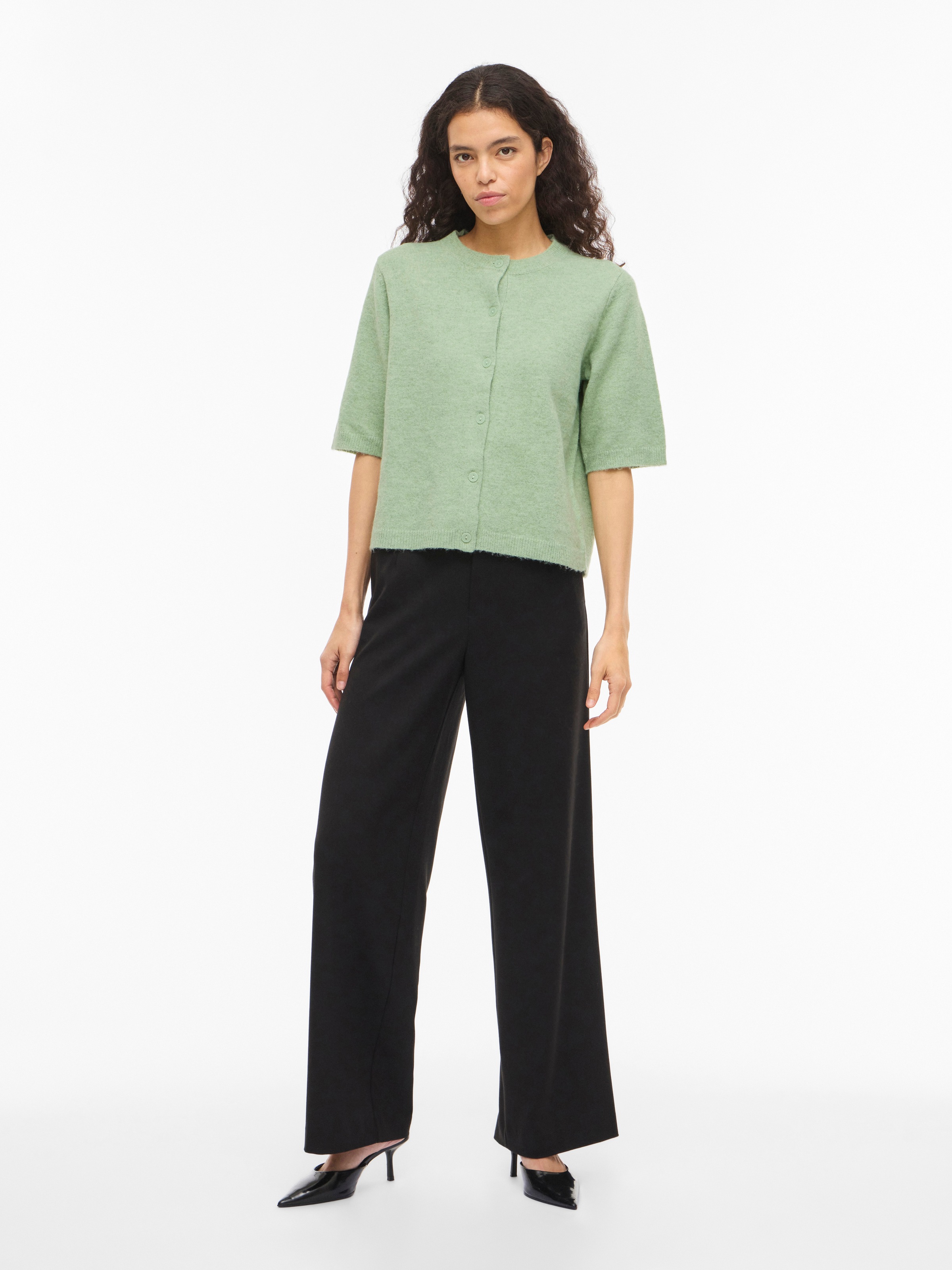 Vila Strickjacke »VILIGA 2/4 O-NECK KNIT CARDIGAN - NOOS«