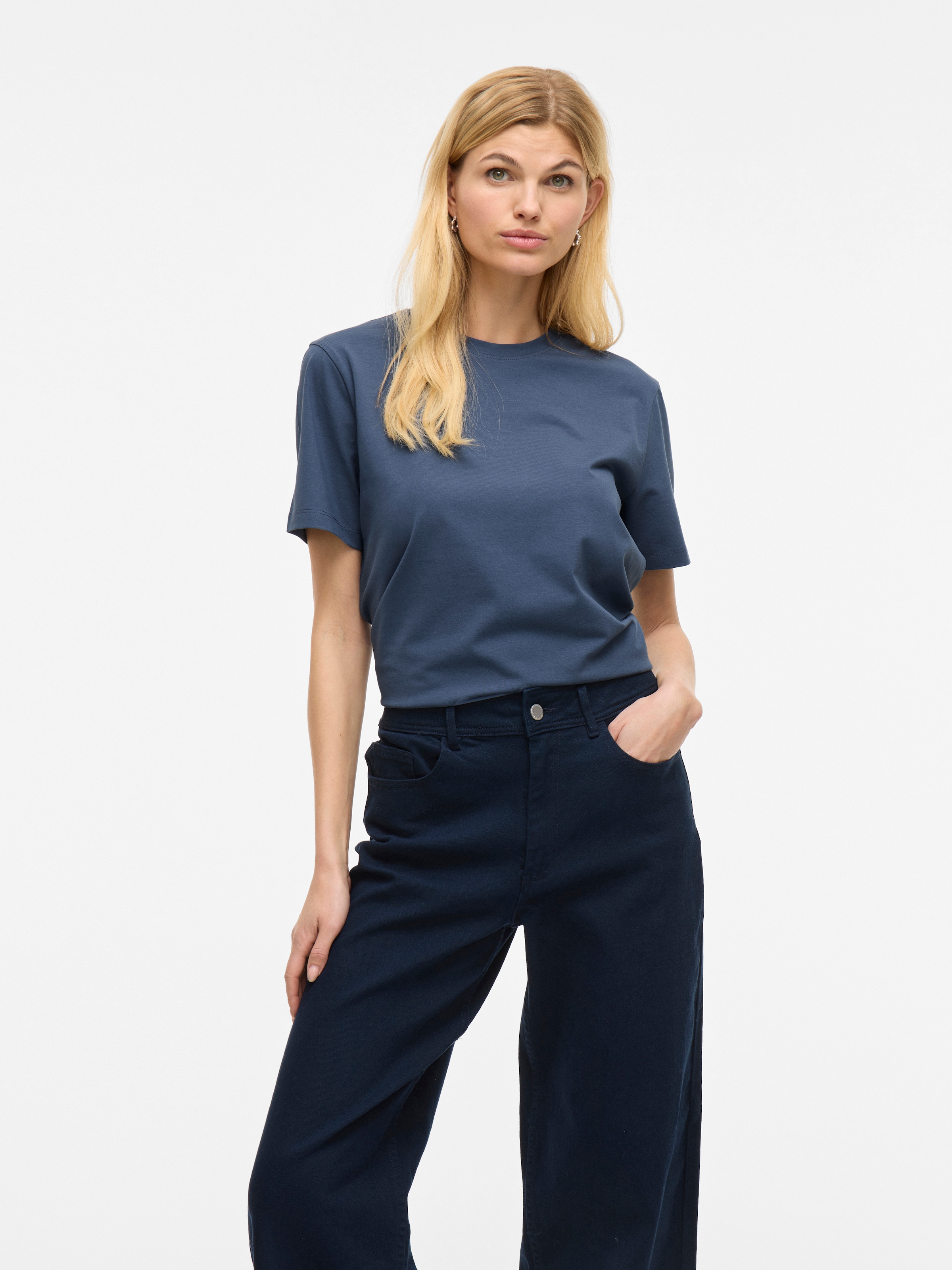 Vila Kurzarmshirt »VINORA S/S T-SHIRT - NOOS« Baumwollmischung, regular fit