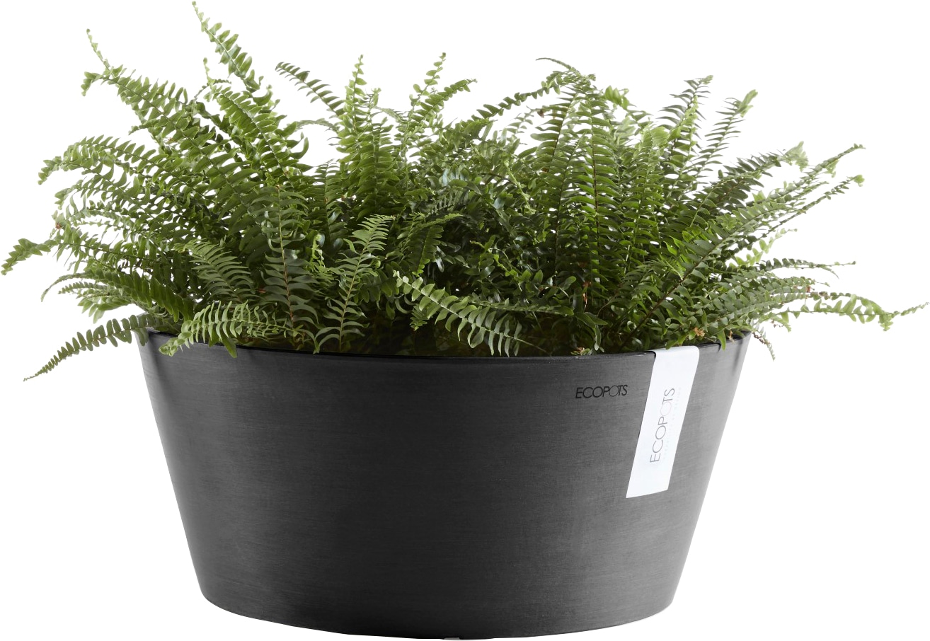 ECOPOTS Blumentopf »FRANKFURT Dark Grey«, BxTxH: 30,5x30,5x15 cm