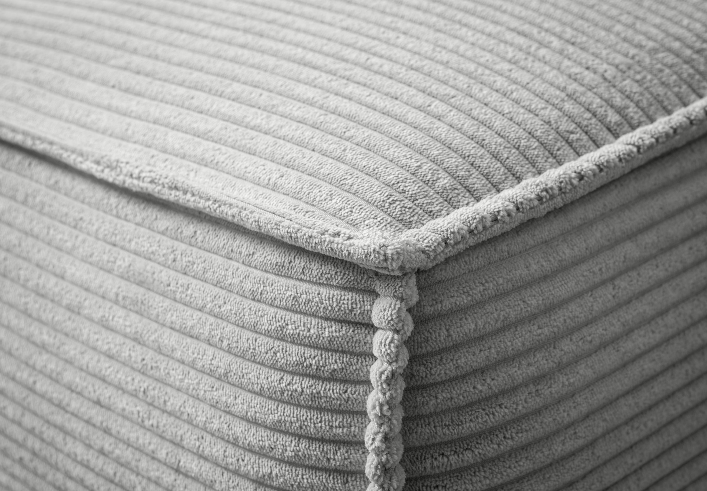 andas Hocker »TVINNU, mit Kedernaht in Cord«, zur Serie TVINNU, gemütlicher Sitzkomfort, rechteckig, schwarze Füße