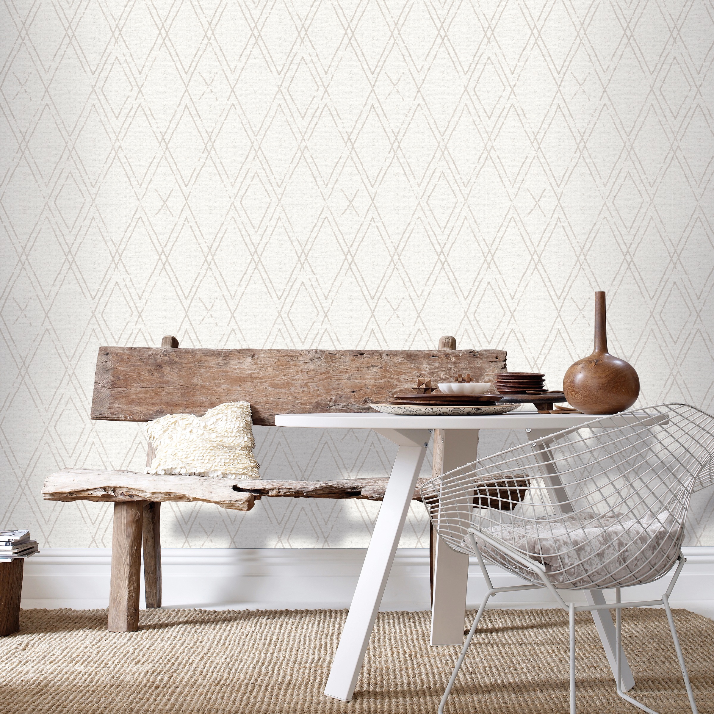 WOW Vliestapete »Ethnic Berber«, geometrisch, Warm Beige - 1005x52 cm