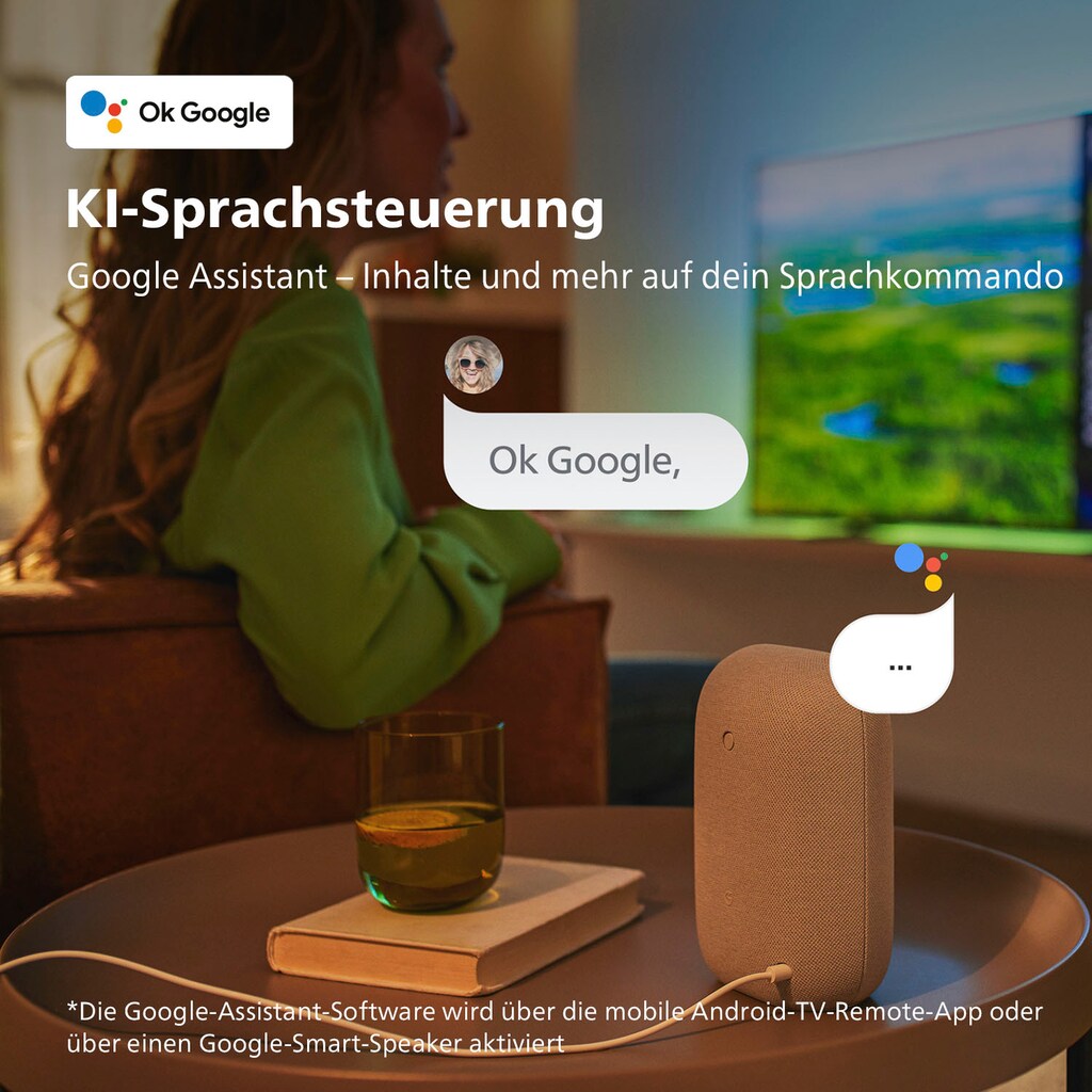 Philips LED-Fernseher »43PUS8107/12«, 108 cm/43 Zoll, 4K Ultra HD, Smart-TV-Android TV, Ambilight (3-seitig), HDR10+
