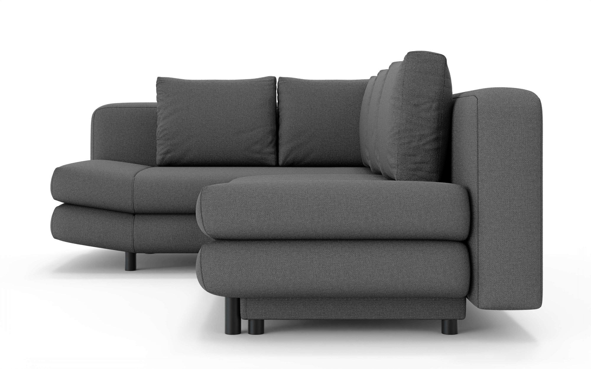 Home affaire Ecksofa »LENNARA Schlafsofa mit Bettkasten, Maße B/T/H: 234/179/85 cm«, L-Form mit Ottomane rechts/links, mit Wellenunterfederung