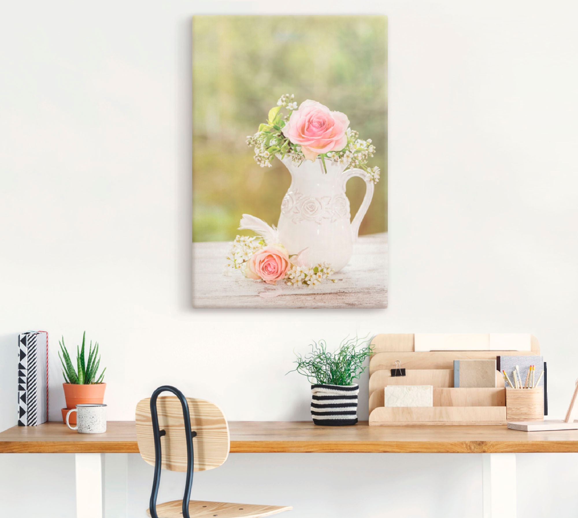 Artland Wandbild »Vintage Rosen in Vase« 1 Stk. tlg. als Alubild, Outdoorbi günstig online kaufen