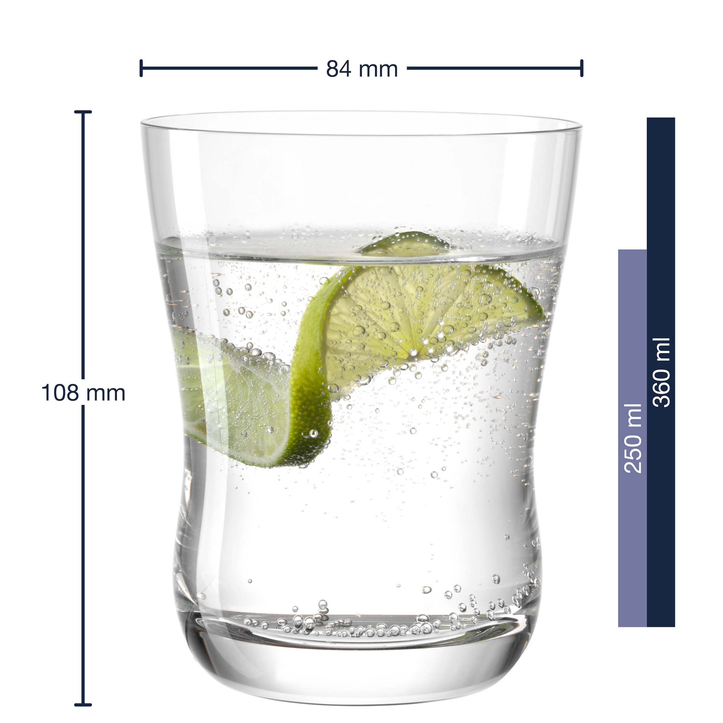 LEONARDO Gläser-Set »Trinkglas-Set VITA, 360 ml, 6er-Set«, (Set, 6 tlg.), spülmaschinengeeignet