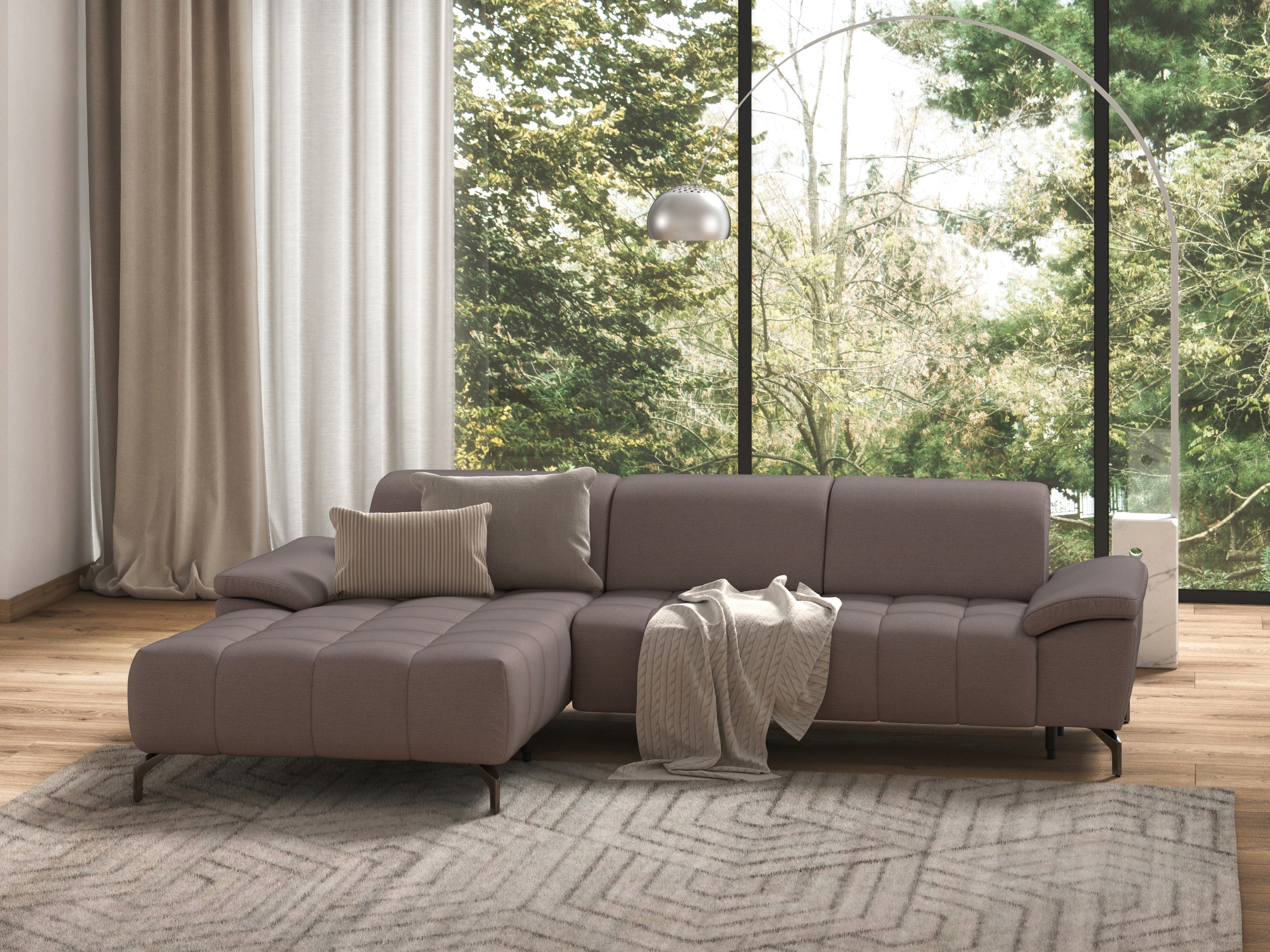 sit&more Ecksofa »Cool L-Form«, wahlweise mit Kopfteilverstellung und Vorzi günstig online kaufen