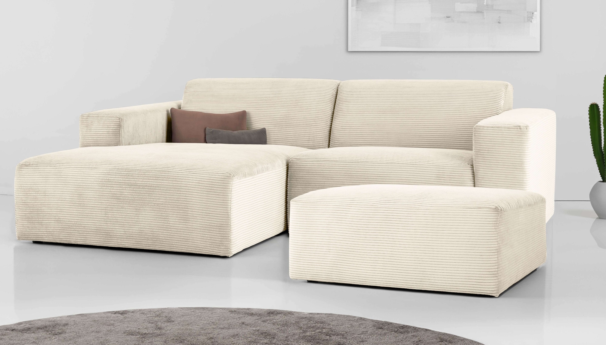 INOSIGN Ecksofa »Koa,228cm, L-Form, Modulsofa, Webstoff, Cord«, Designsofa, günstig online kaufen