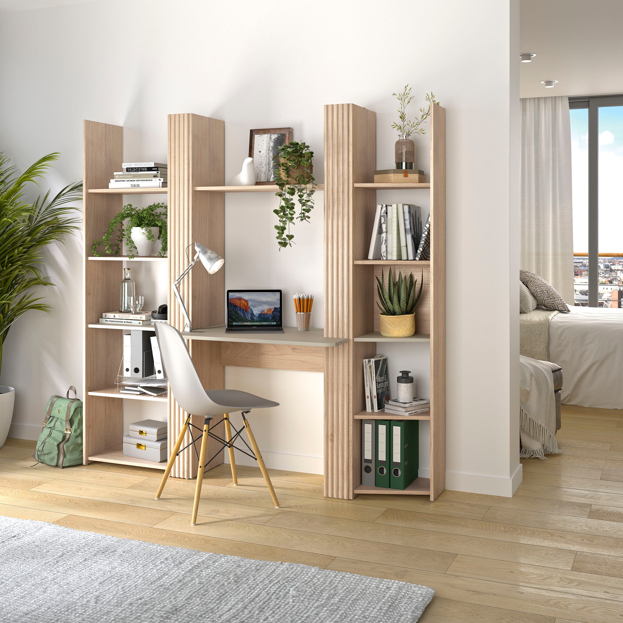 Gami Bücherregal »Straw« 1 Stk. tlg. Wandregal-Modul mit Schreibtischplatte günstig online kaufen