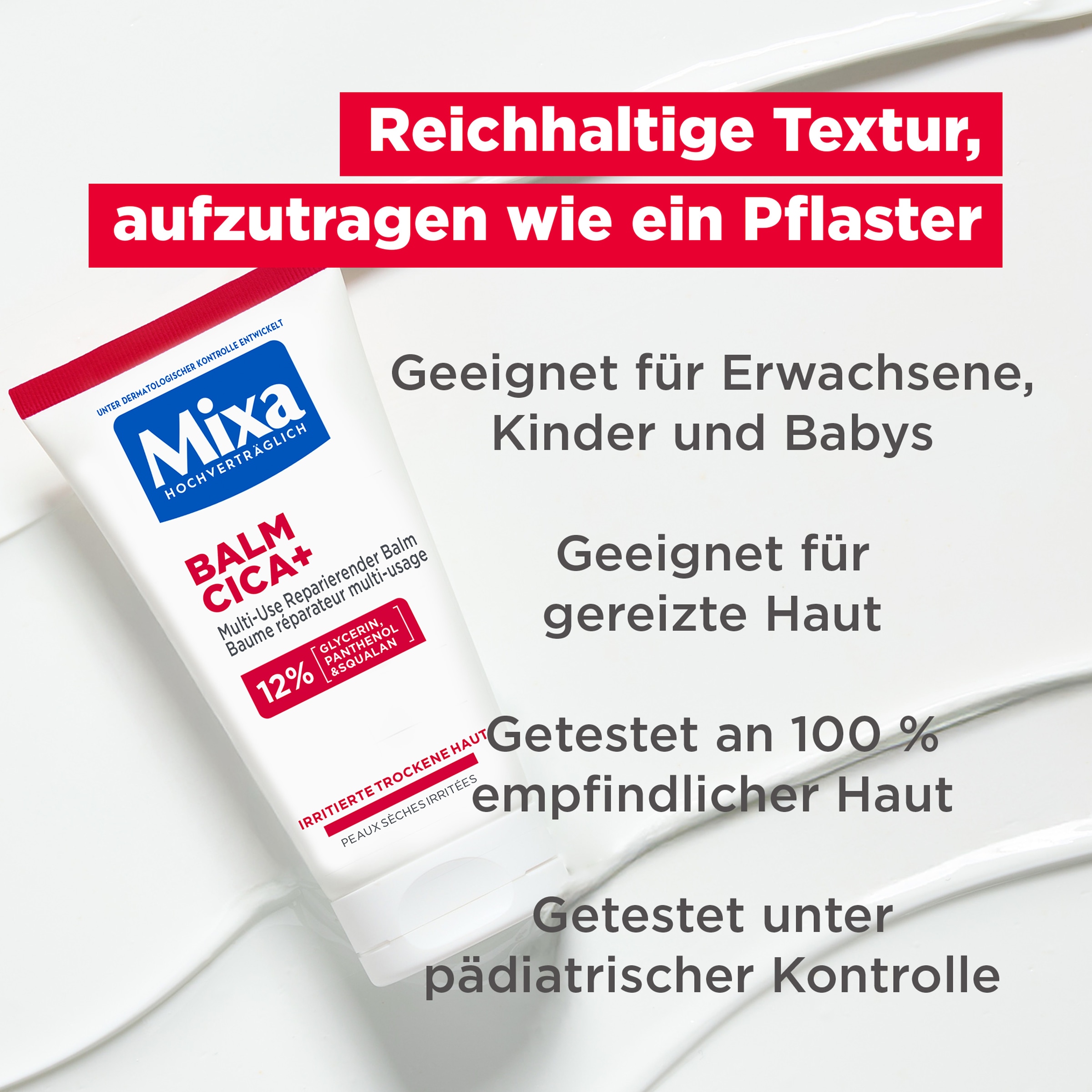 Mixa Körperbalsam »Mixa Balm Cica+ Multi-Use Reparierender Balm«