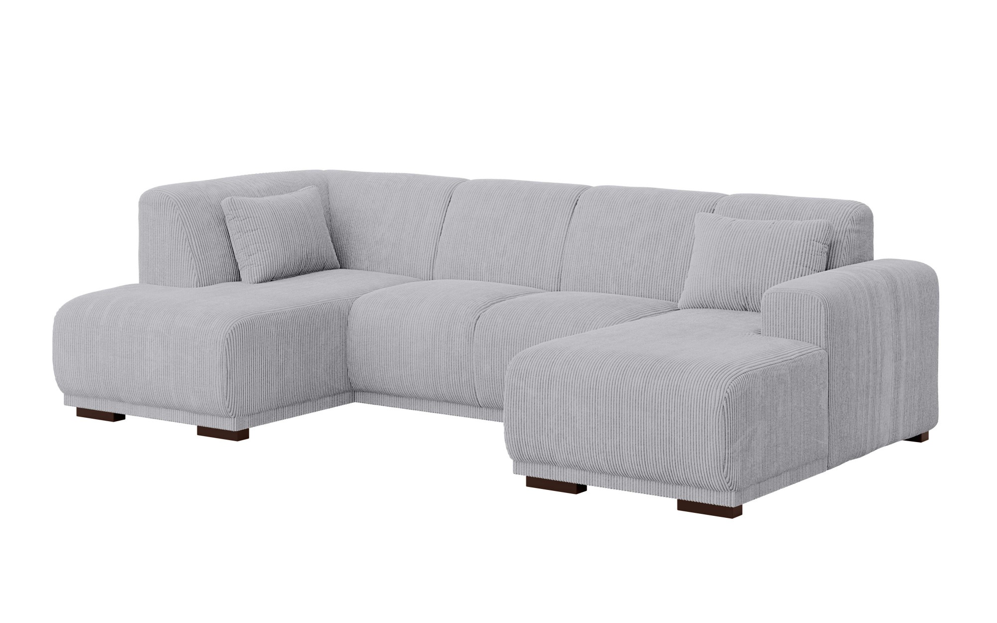 Home affaire Wohnlandschaft »BORNHOLM U-Form mit Recamiere rechts/links, B/T/H: 300/162/85 cm«, U-Form mit Wellenunterfederung, Recamiere rechts oder links bestellbar