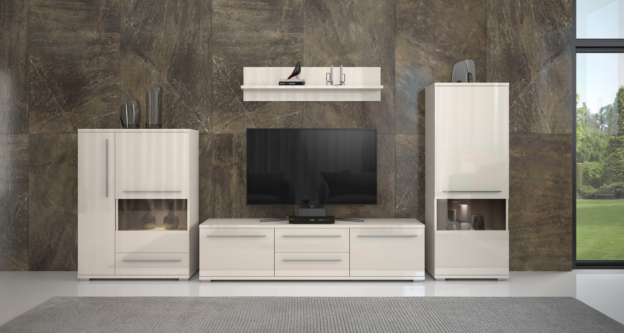 Places of Style Wandboard »Piano«, hochwertig UV lackiert