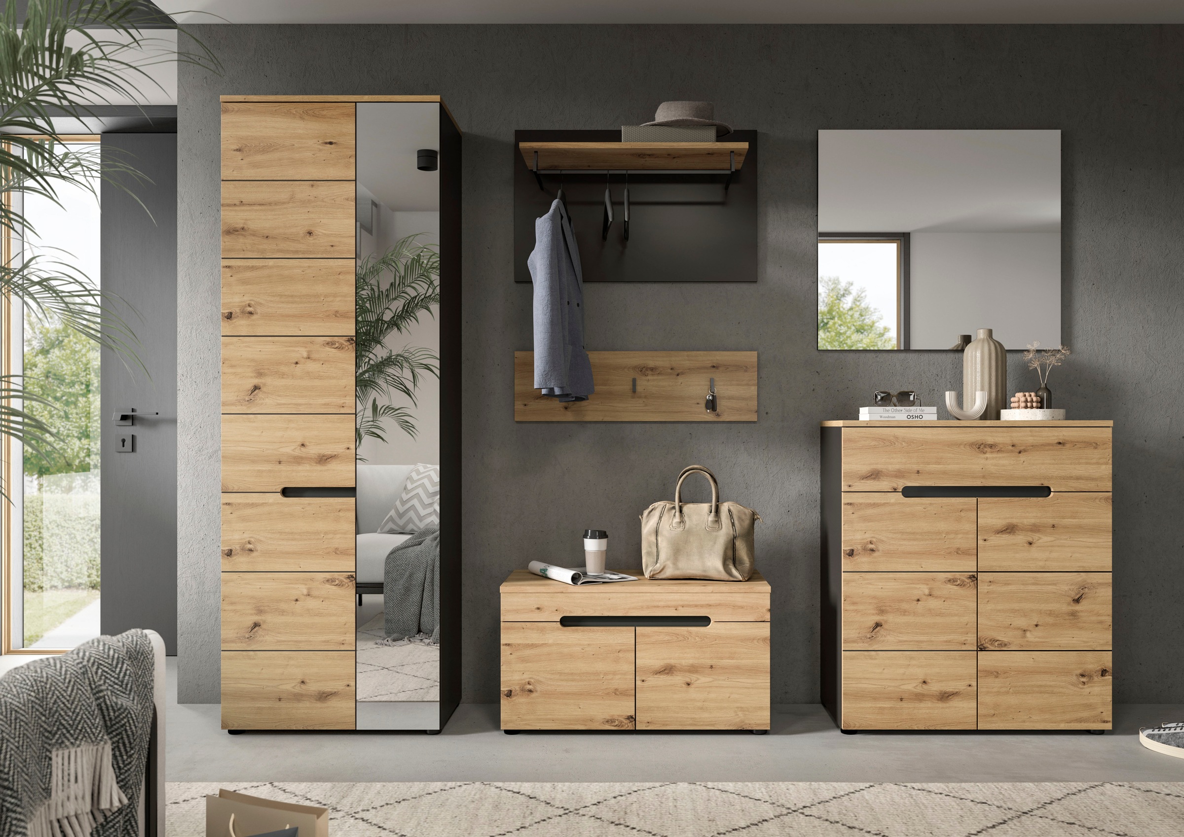 INOSIGN Garderoben-Set »Rehat, Garderobenkombination, Breite 255cm« Set, Ga günstig online kaufen