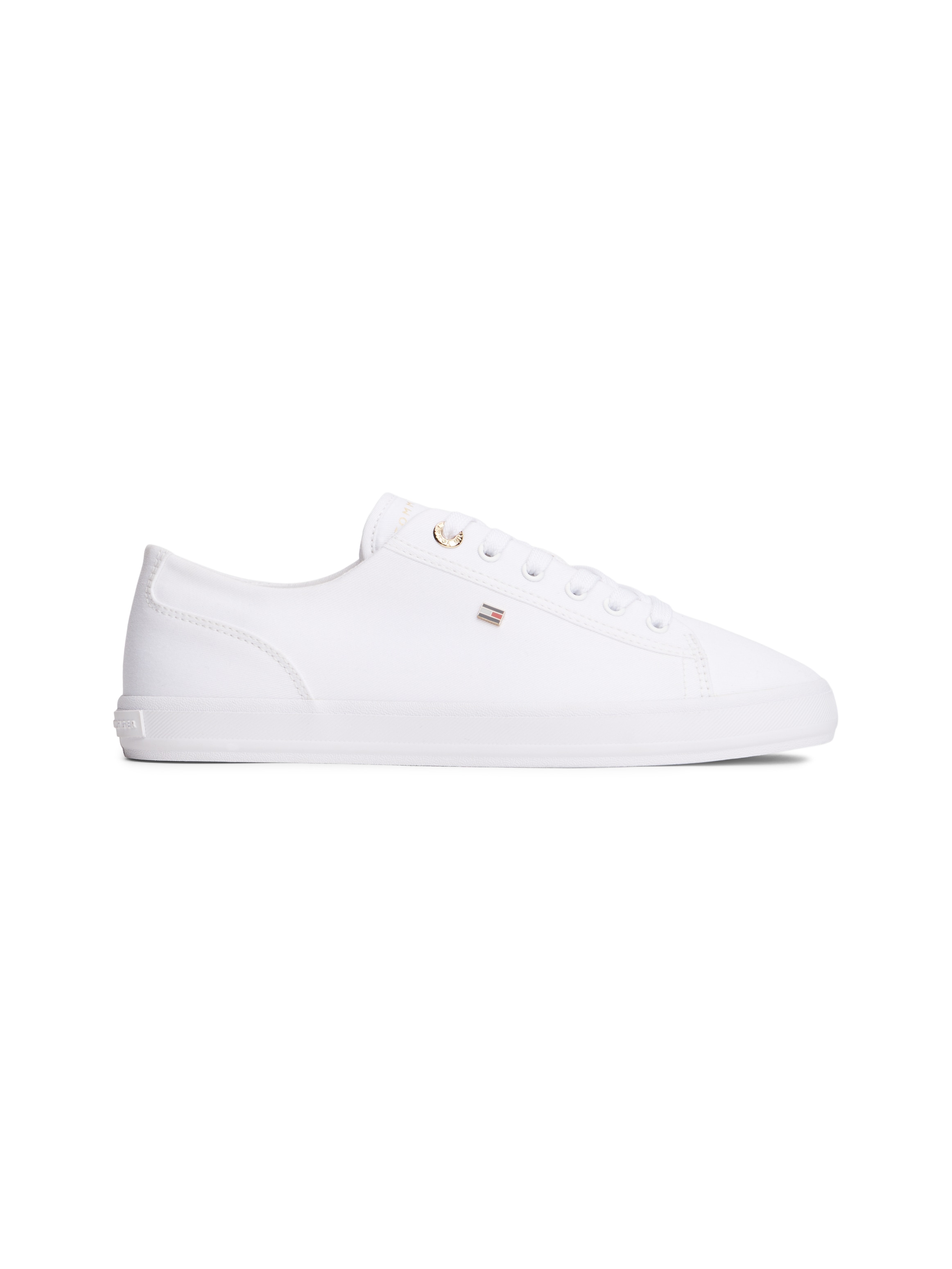 Tommy Hilfiger Plateausneaker »TH FOXING SNEAKER CANVAS«  Freizeitschuh, Halbschuh, Schnürer mit Logostickerei - schmale Form